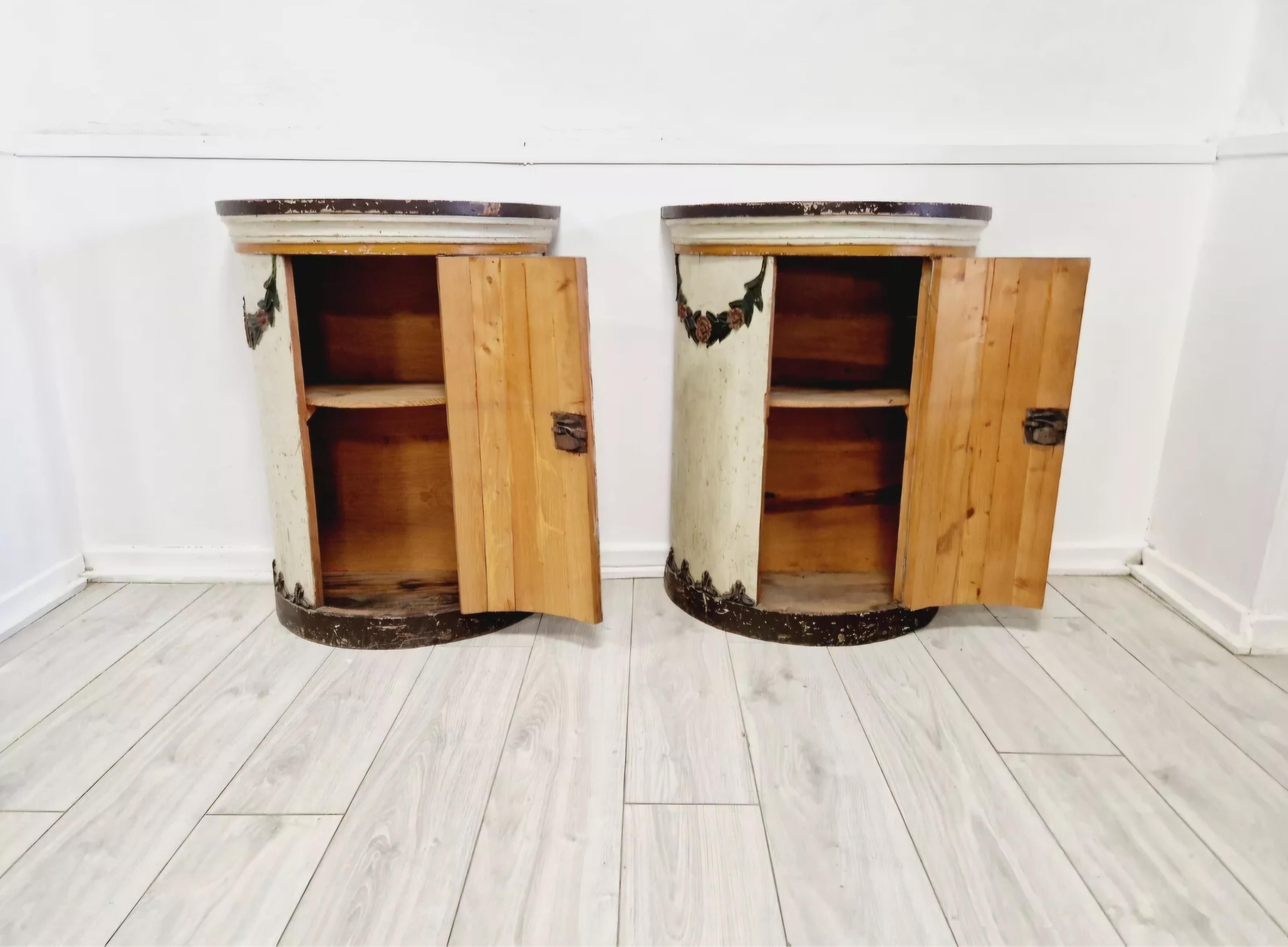 18th Century and Earlier Fabulous Pair of 18th Century Drum Cupboards For Sale