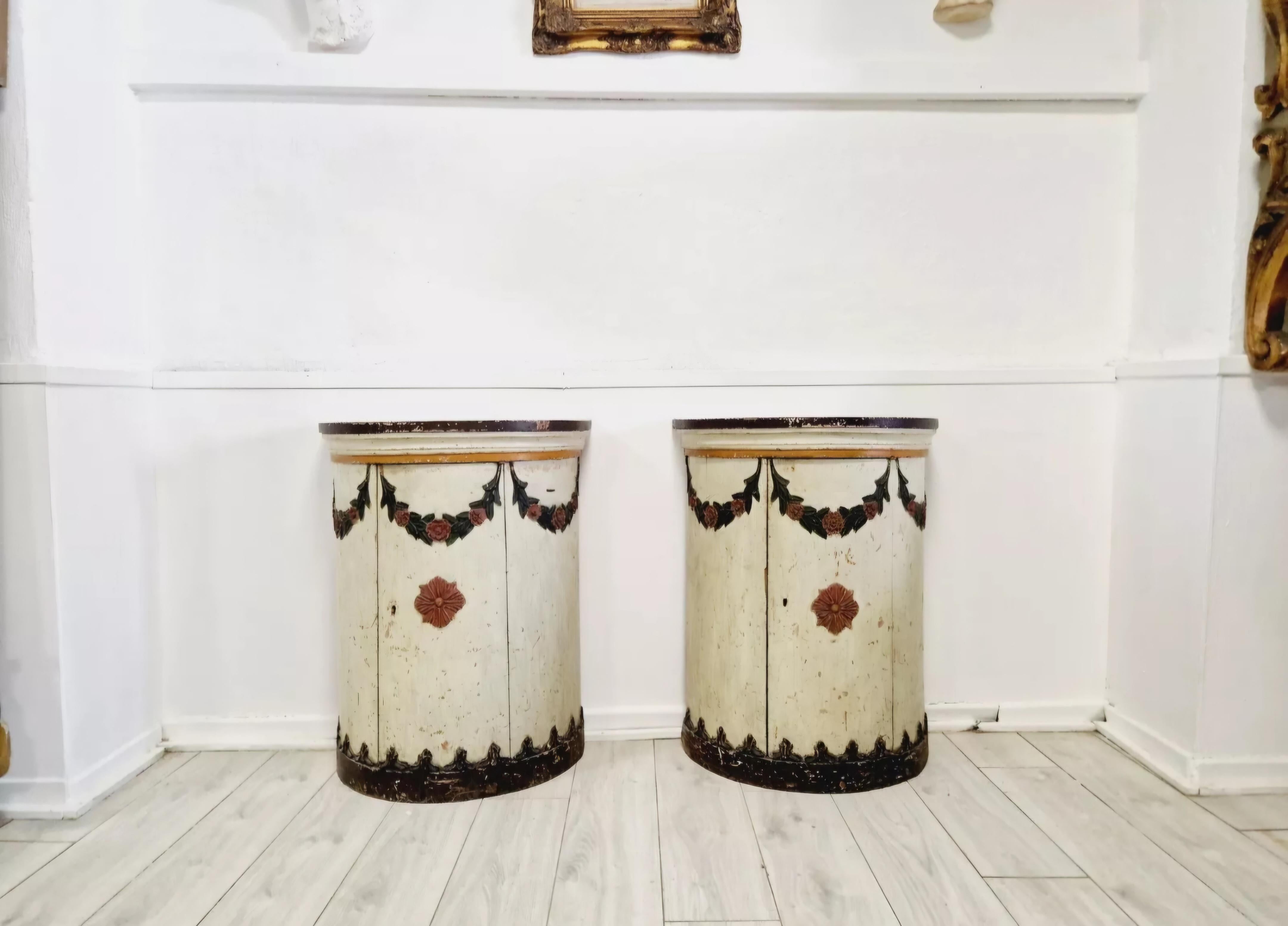 Fabulous Pair of 18th Century Drum Cupboards For Sale 2