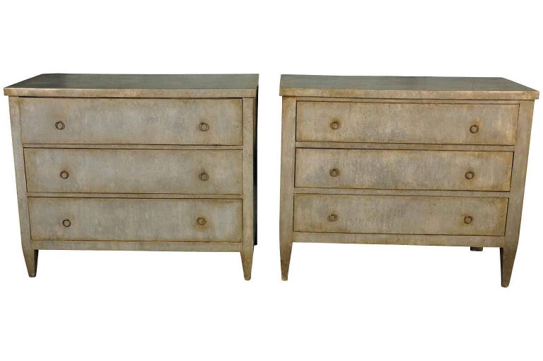 Fabulous Pair of 19th Century Spanish Commodes Clad in Zinc at 1stdibs