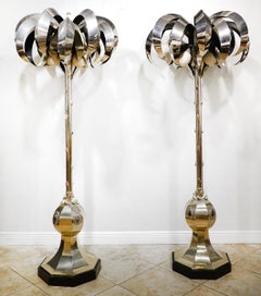 Fabulous Pair of Anthony Redmile Palm Tree Sculptures with Ostrich Eggs