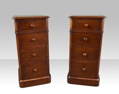 Fabulous pair of antique mahogany bedside cabinets, chests
