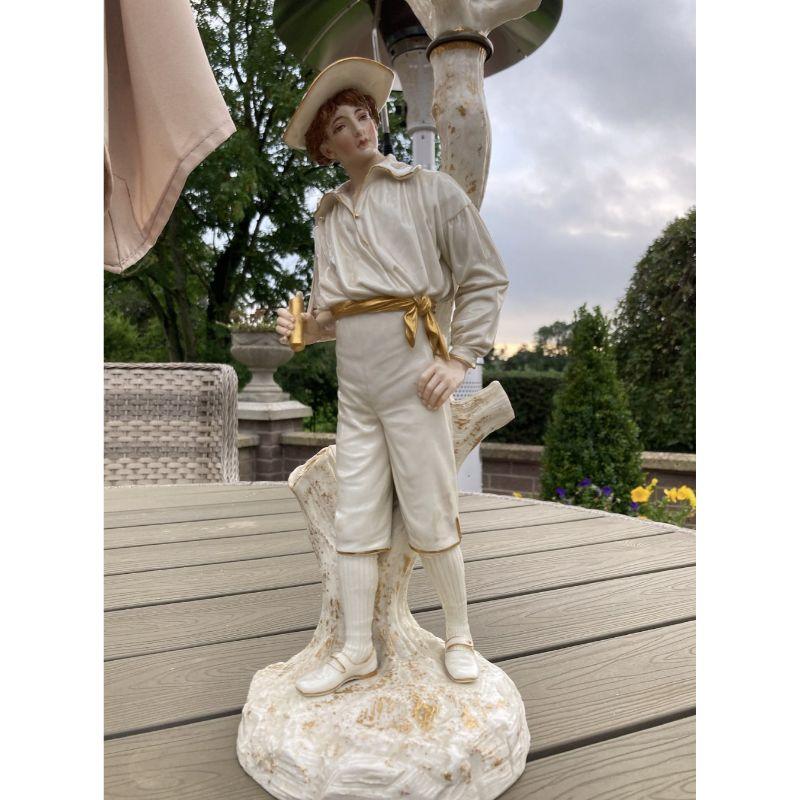 Inglese Favolosa coppia di antichi candelabri in porcellana Royal Worcester Hadley in vendita