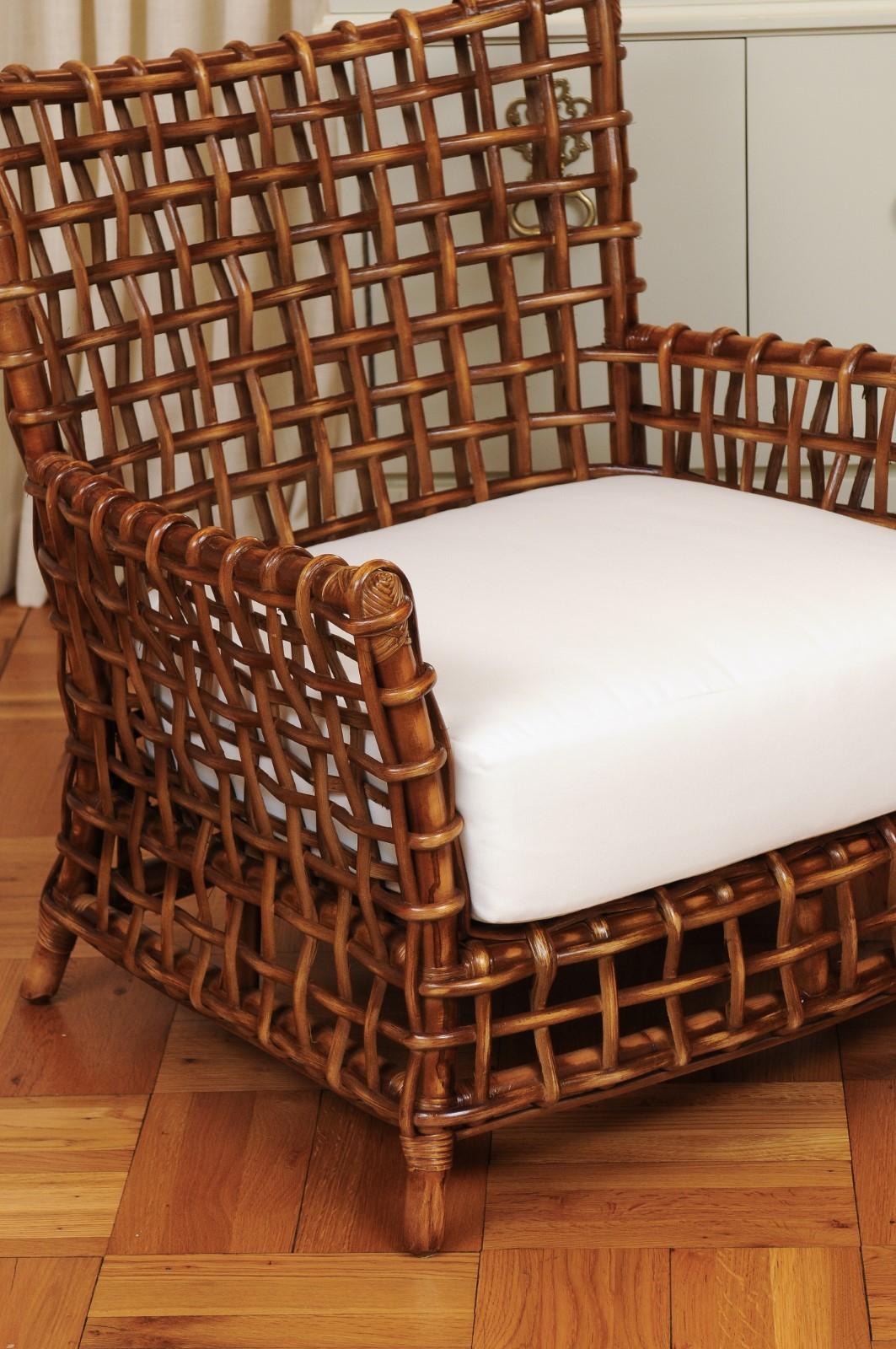 rattan club chair