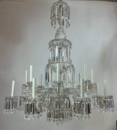 Fabulous Pair of F&C Osler Mid 19th Century 16 Light Crystal Chandeliers