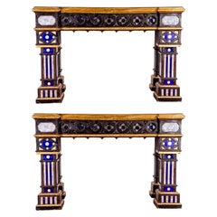 Fabulous Pair of Italian 19th Century Neo-Gothic Console Tables
