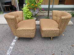 Fabulous Pair of Kroehler, 1950s Swivel Lounge Chairs Mid-Century Modern