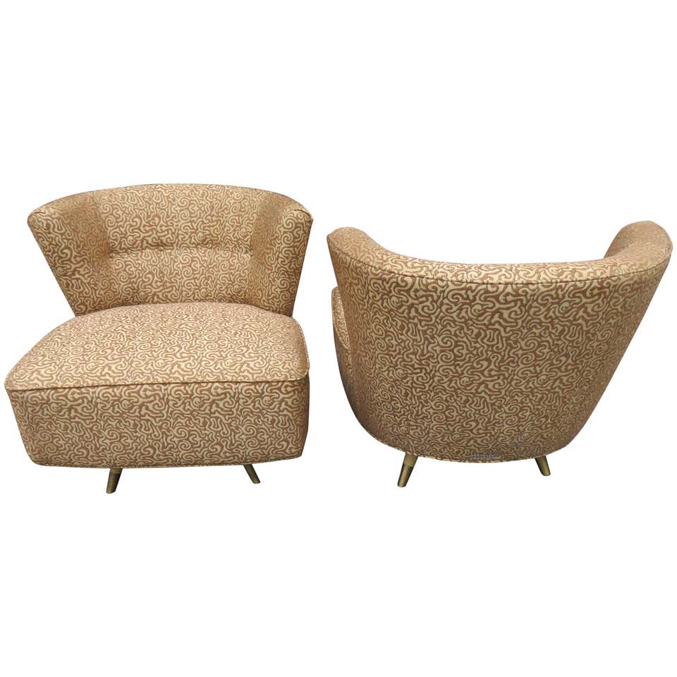 Wonderful Set of Four Mid-Century Kroehler Swivel Chairs at 1stDibs ...