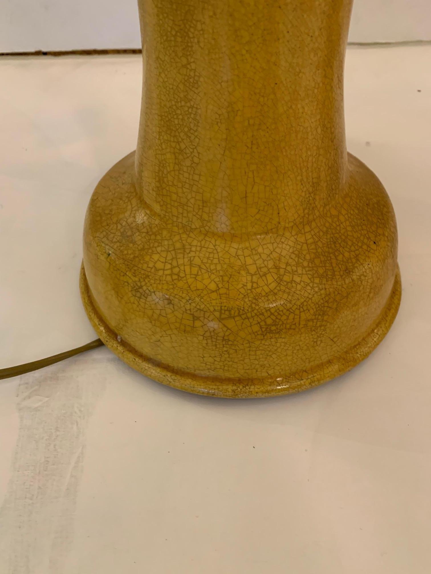 Fabuleuse paire de lampes de bureau vintage en forme de jarre en céramique 3