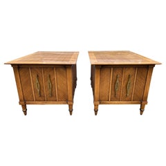 Fabulous Pair Tomlinson Sophisticate Nightstand End Table Mid-century