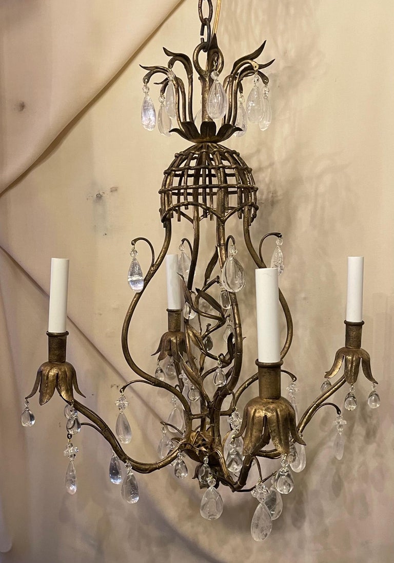 Fabulous Petite Four Light Maison Baguès Rock Crystal Gilt French ...