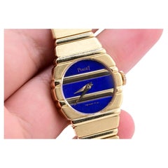 Fabulous Piaget Lapis Dial Ladies Watch 18K Solid Yellow Gold