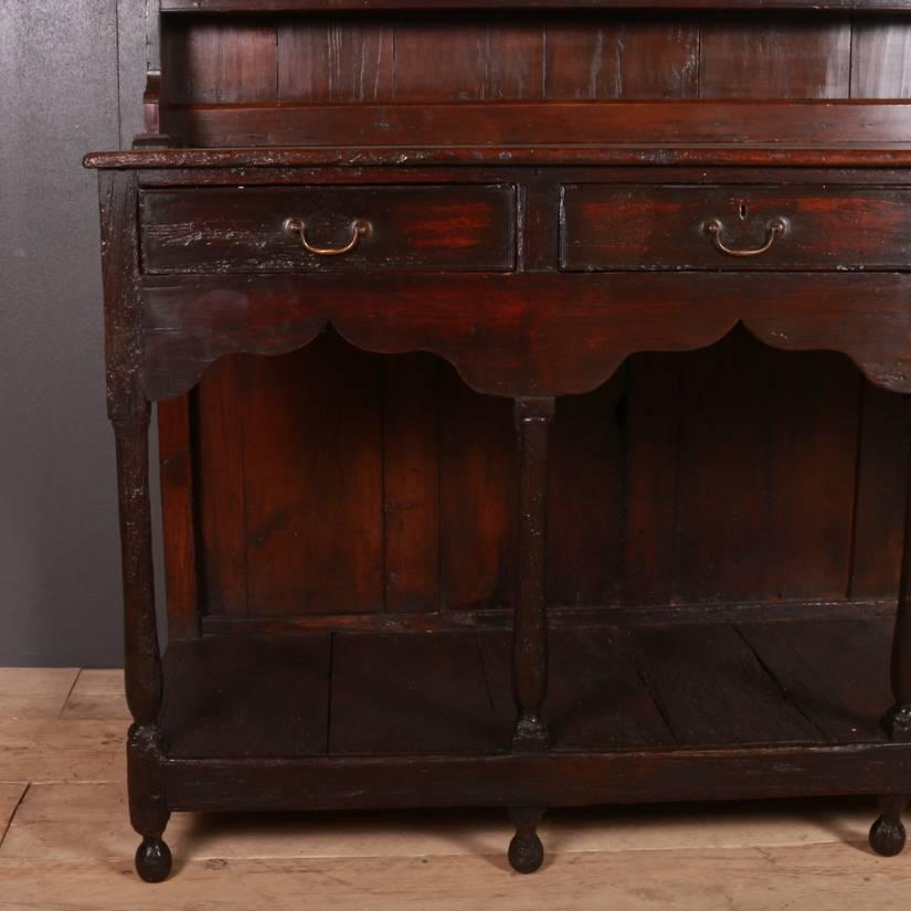 Fabulous 18th century patinated pine potboard dresser, 1780.

Dimensions:
62 inches (157 cms) wide
21.5 inches (55 cms) deep
77 inches (196 cms) high.

 