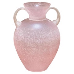 Fabulous pink Seguso Murano glass blown vase