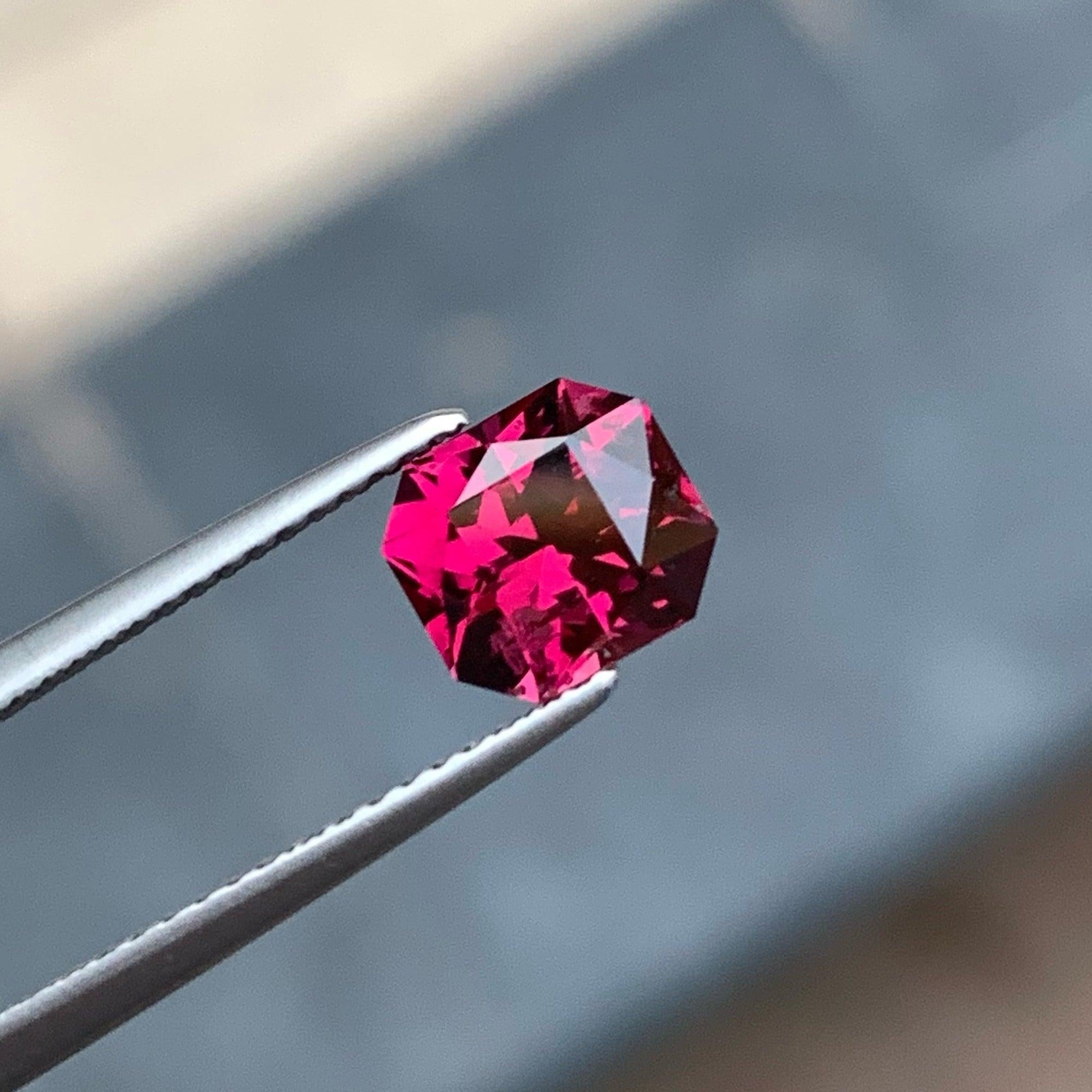 Fabulous Pinkish Red Natural Garnet Stone of 1.85 carats from Africa has a wonderful cut in a Octagon shape, incredible Pink color, Great brilliance. This gem is SI Clarity.

Product Information:
GEMSTONE NAME: Fabulous Pinkish Red Natural Garnet