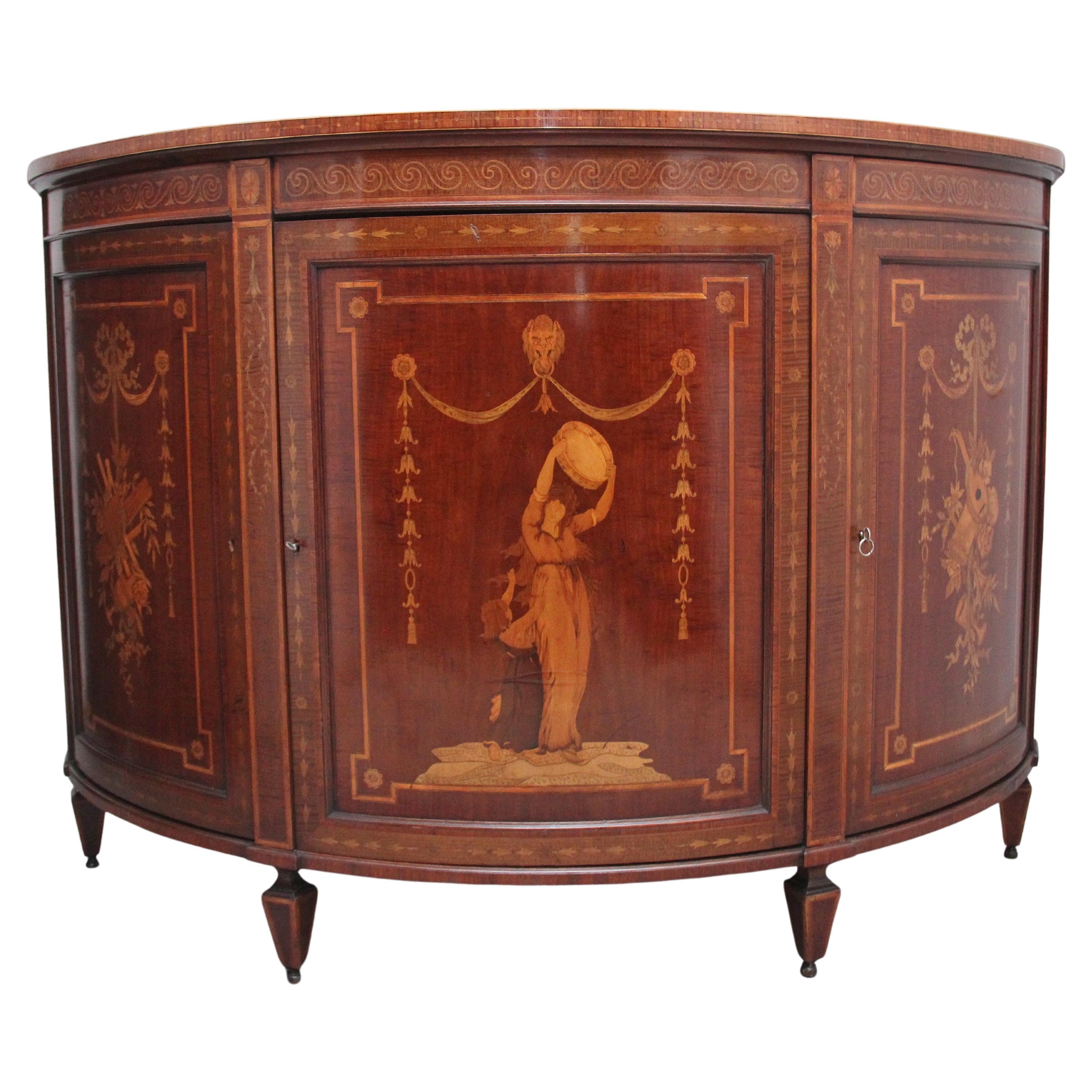 Fabulous Quality 19th Century Mahogany and Inlaid Cabinet