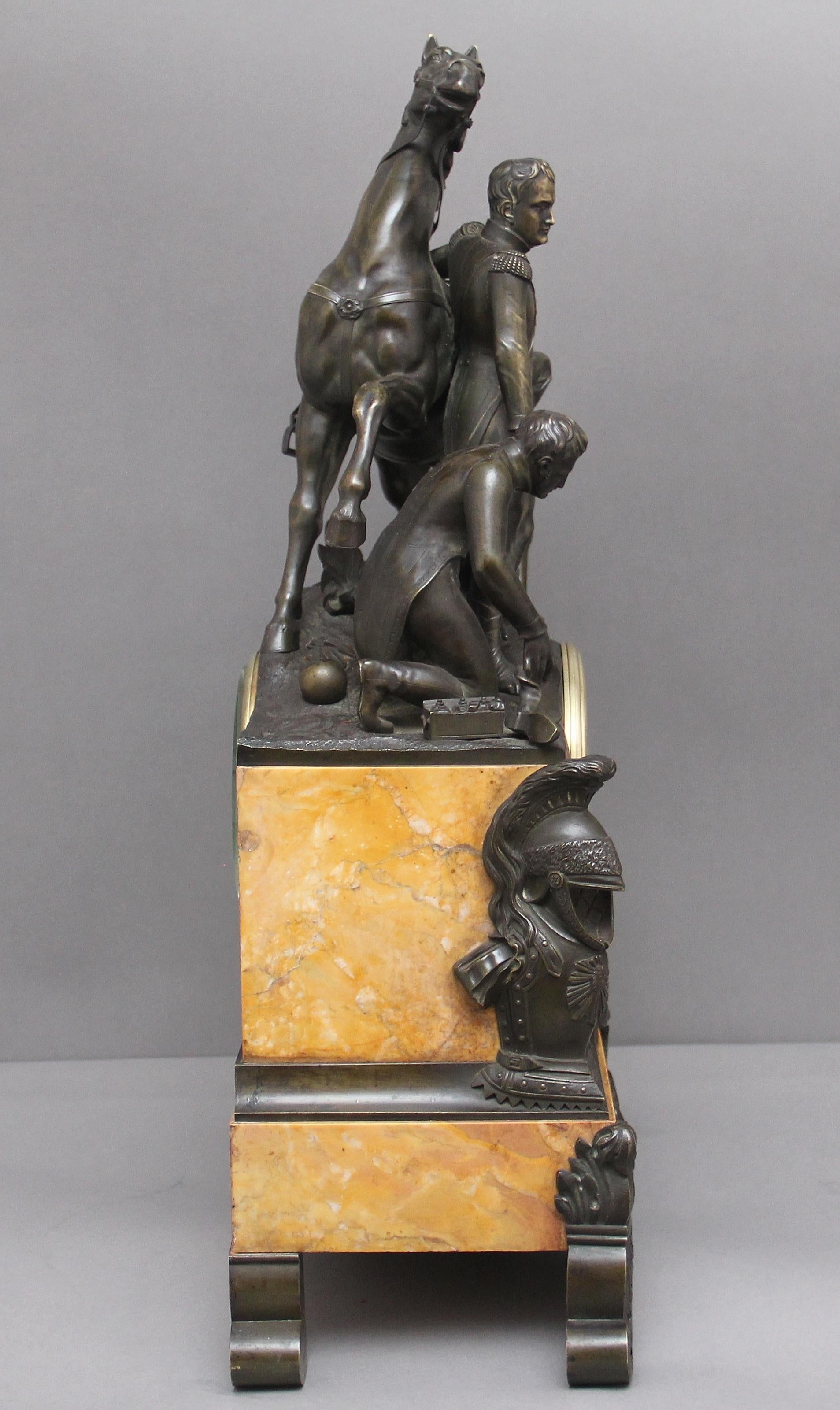 bronze horse clock