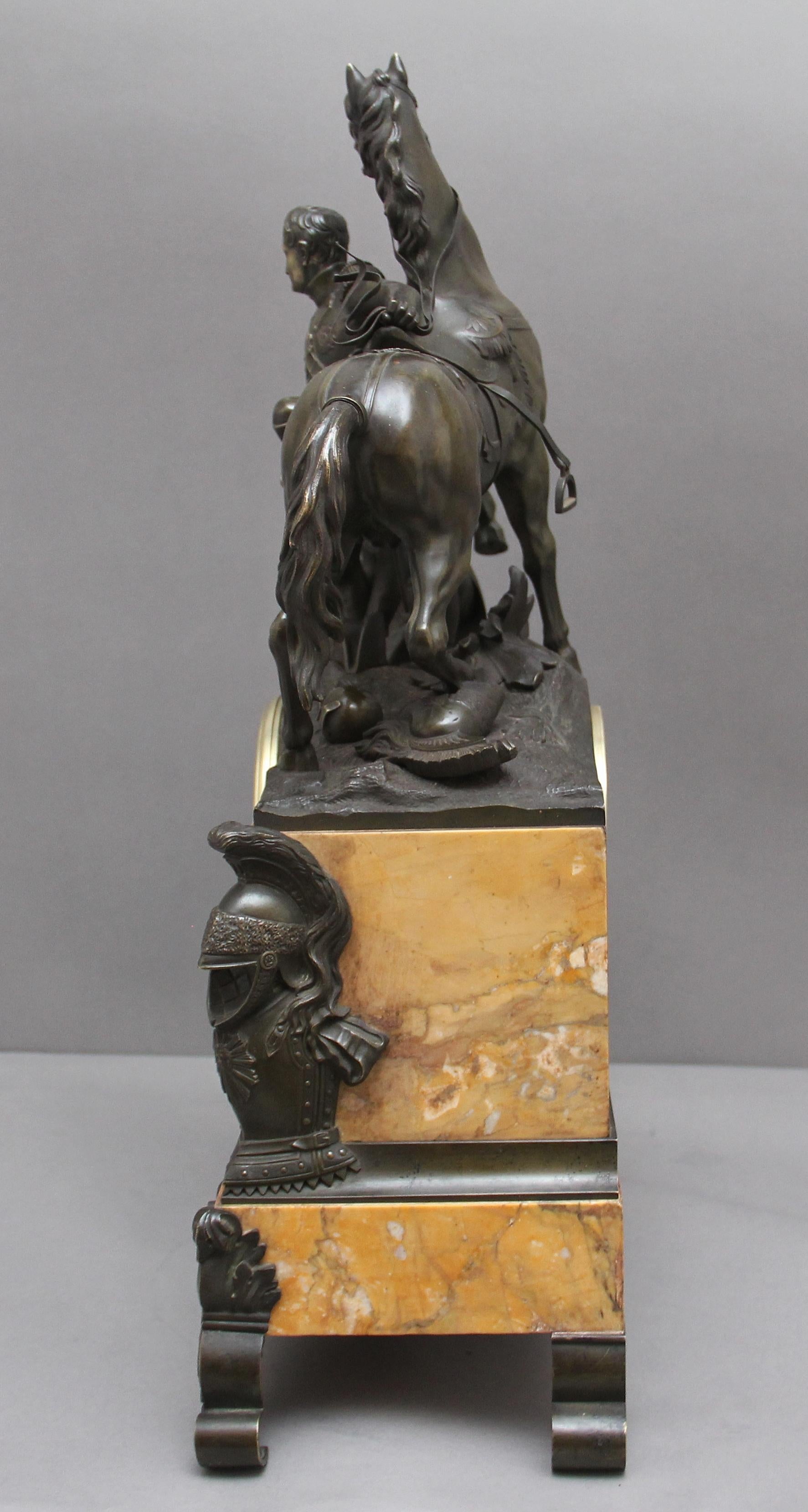antique horse clock