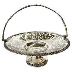 Fabulous Quality Hand Engraved and Hand Pierced Round Cake or Fruit Basket