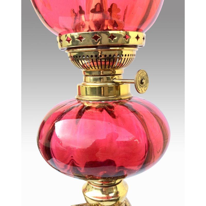 Victorian Fabulous Rare Antique Double Peg Oil Lamp