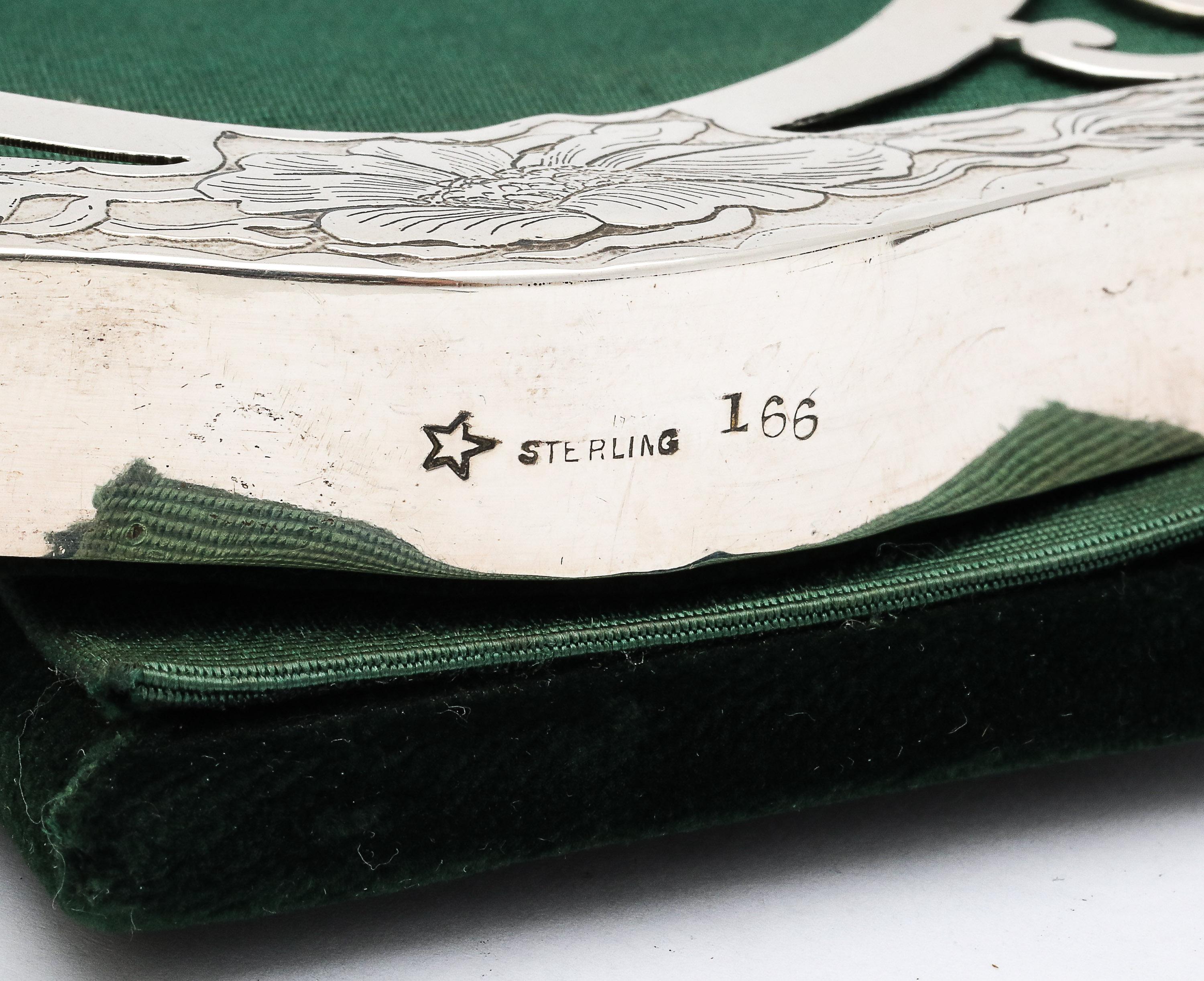 Fabulous Rare Art Nouveau Period Sterling Silver Picture Frame im Angebot 7