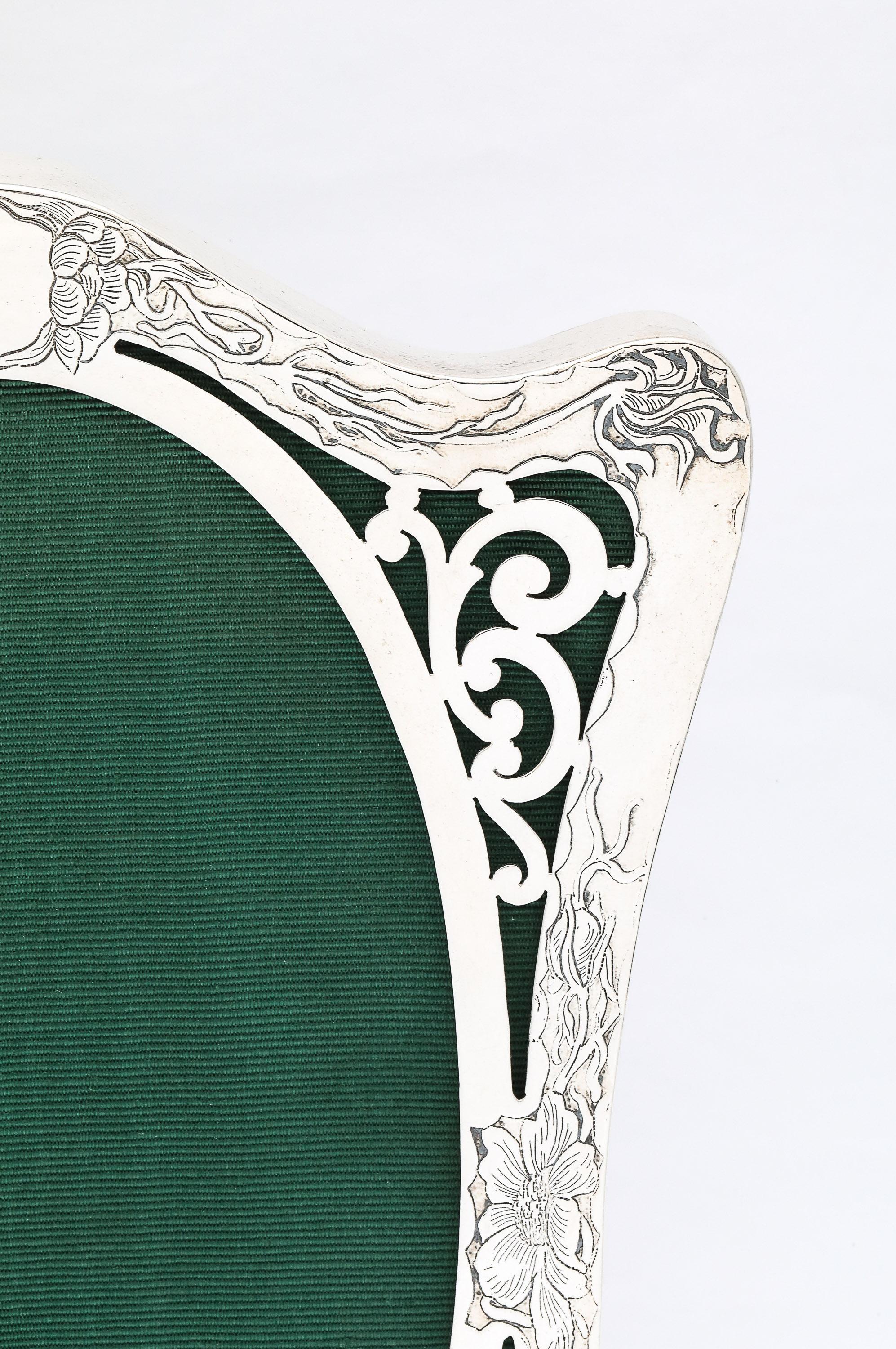 Fabulous Rare Art Nouveau Period Sterling Silver Picture Frame (amerikanisch) im Angebot