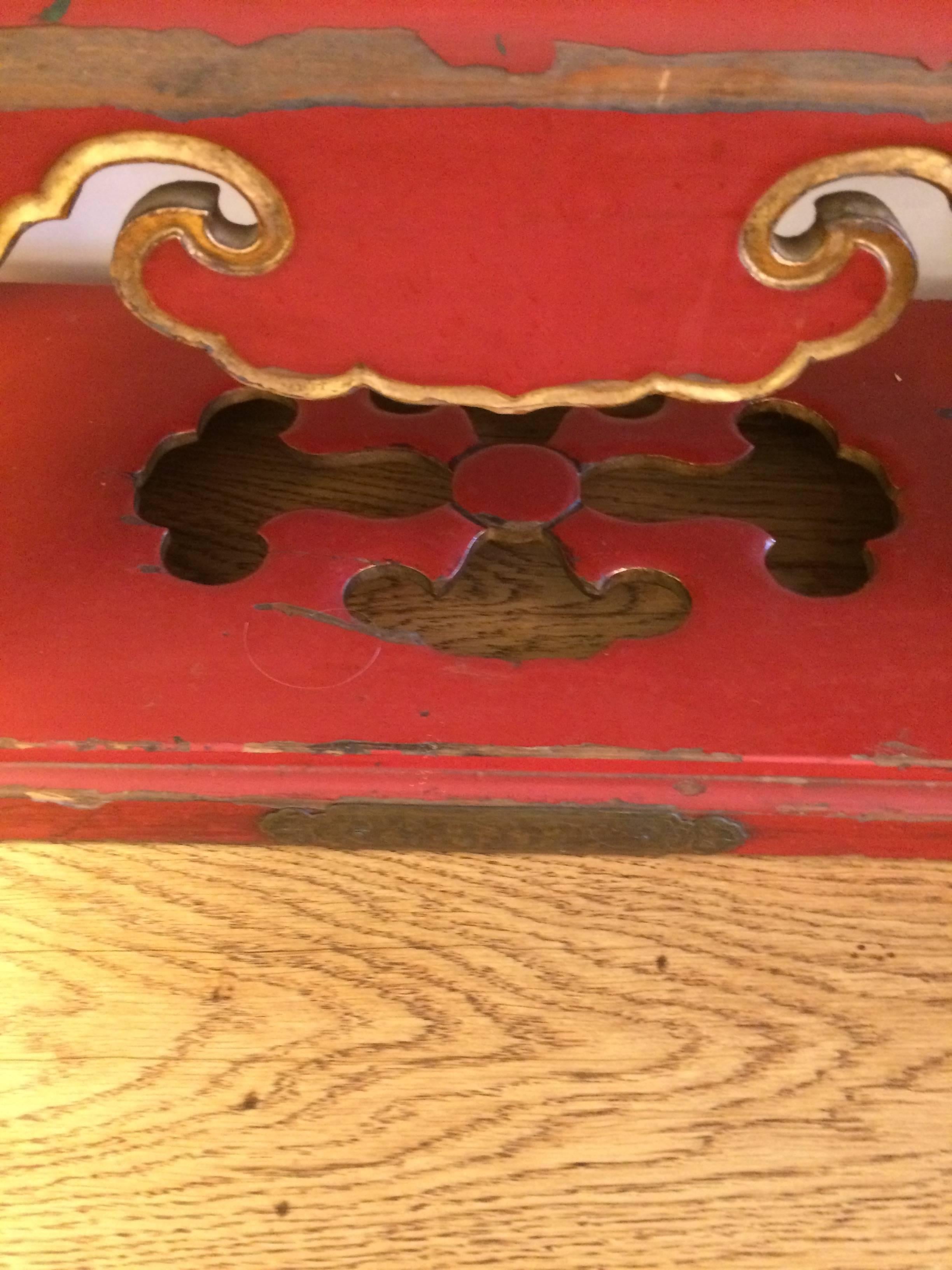 Wood Fabulous Red, Black and Gold Japanese Altar Table