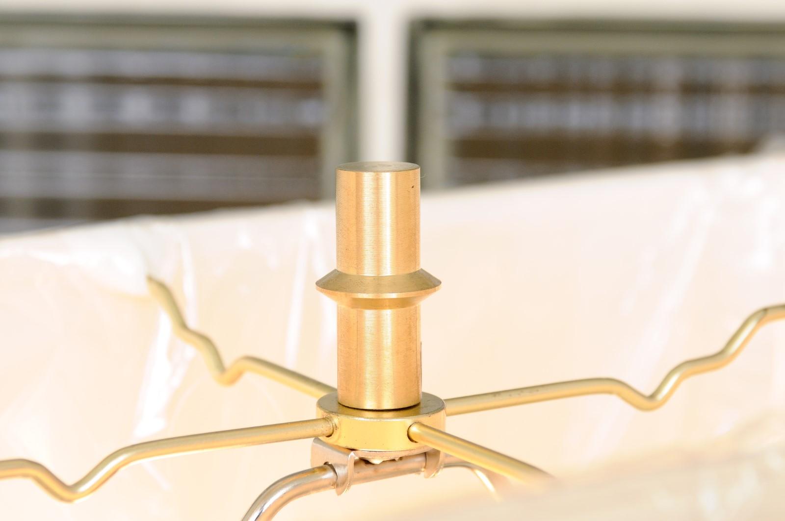 Restauriertes Paar „Z“-Lampen aus Messing, um 1970 im Angebot 2