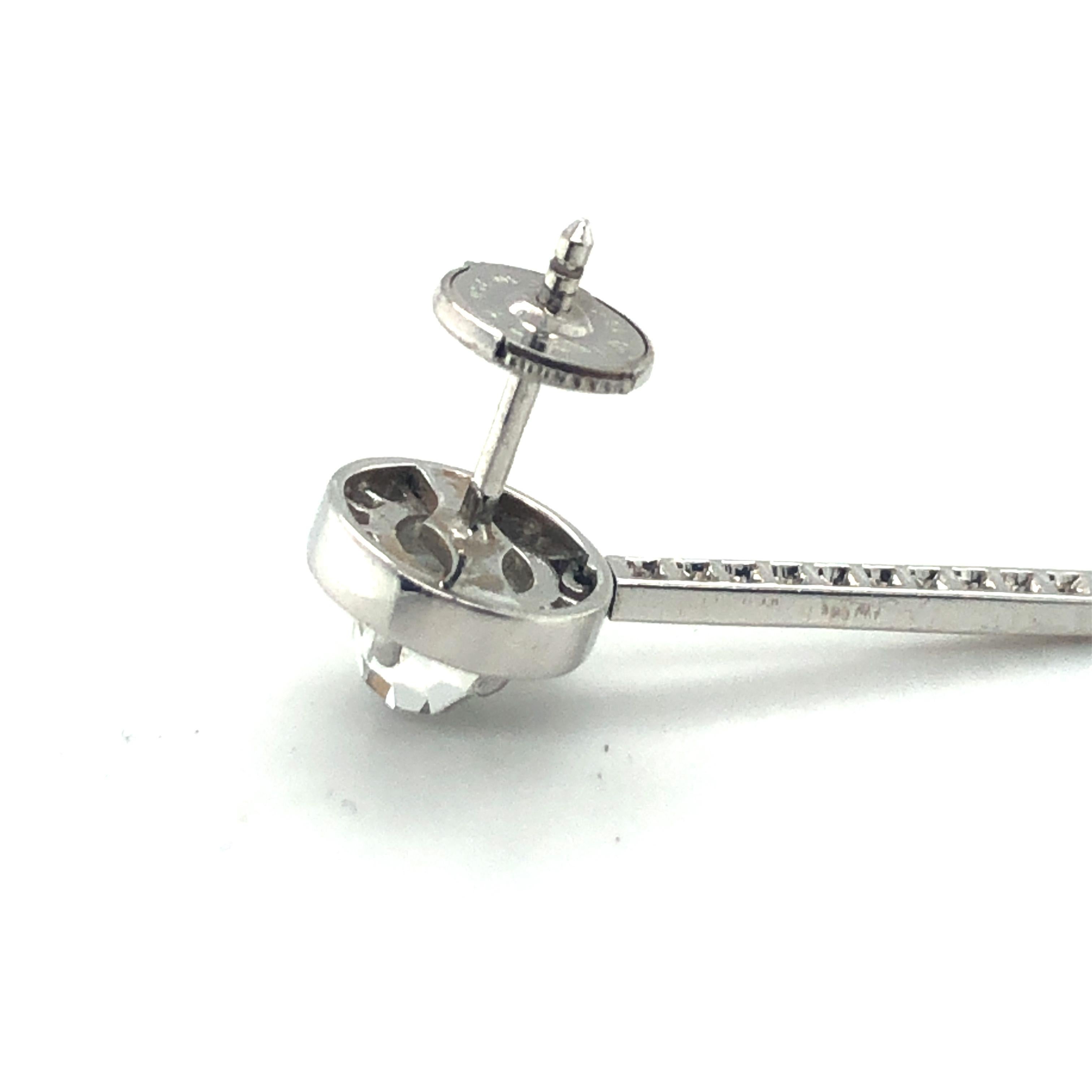 Fabelhafte Bergkristall- und Diamant-Anhänger-Ohrringe aus 18 Karat Weißgold im Angebot 5