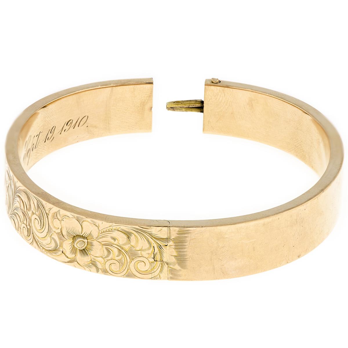 Fabuleux bracelet à charnière rigide en or rose Pour femmes en vente