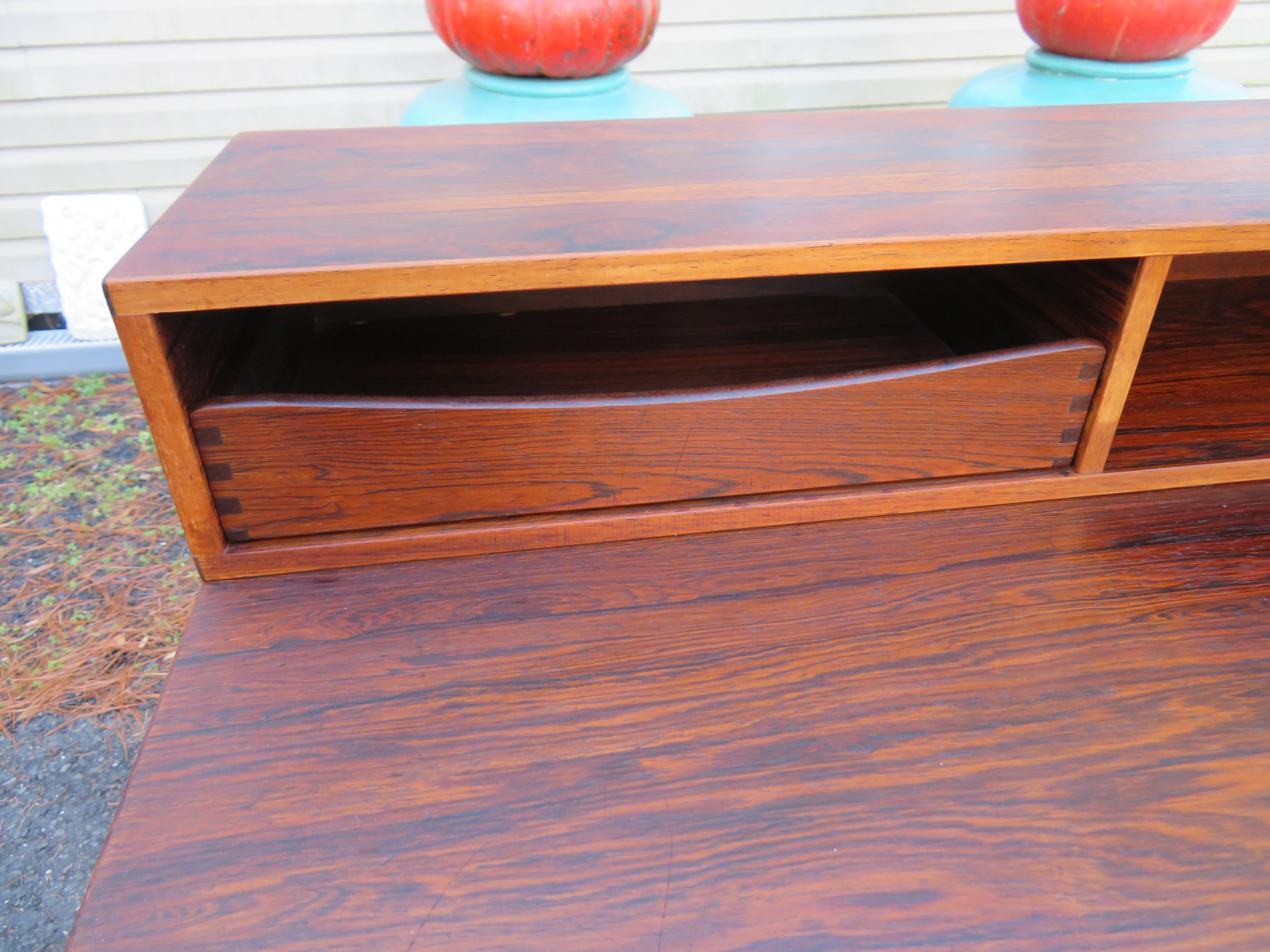Fabulous Rosewood Flip-Top Desk by Peter Lovig Nielsen Mid-Century Modern For Sale 3