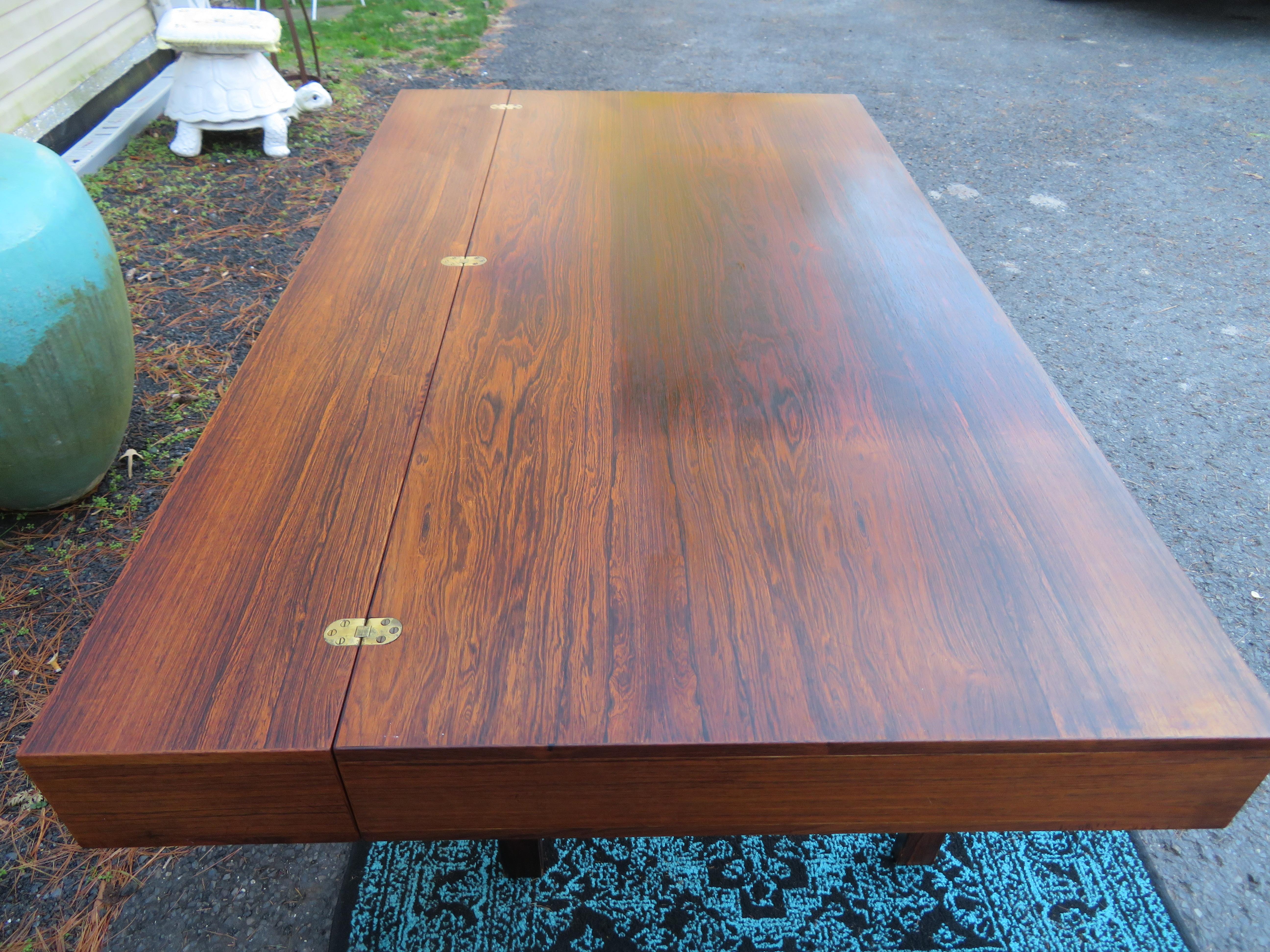 Fabulous Rosewood Flip-Top Desk by Peter Lovig Nielsen Mid-Century Modern For Sale 8