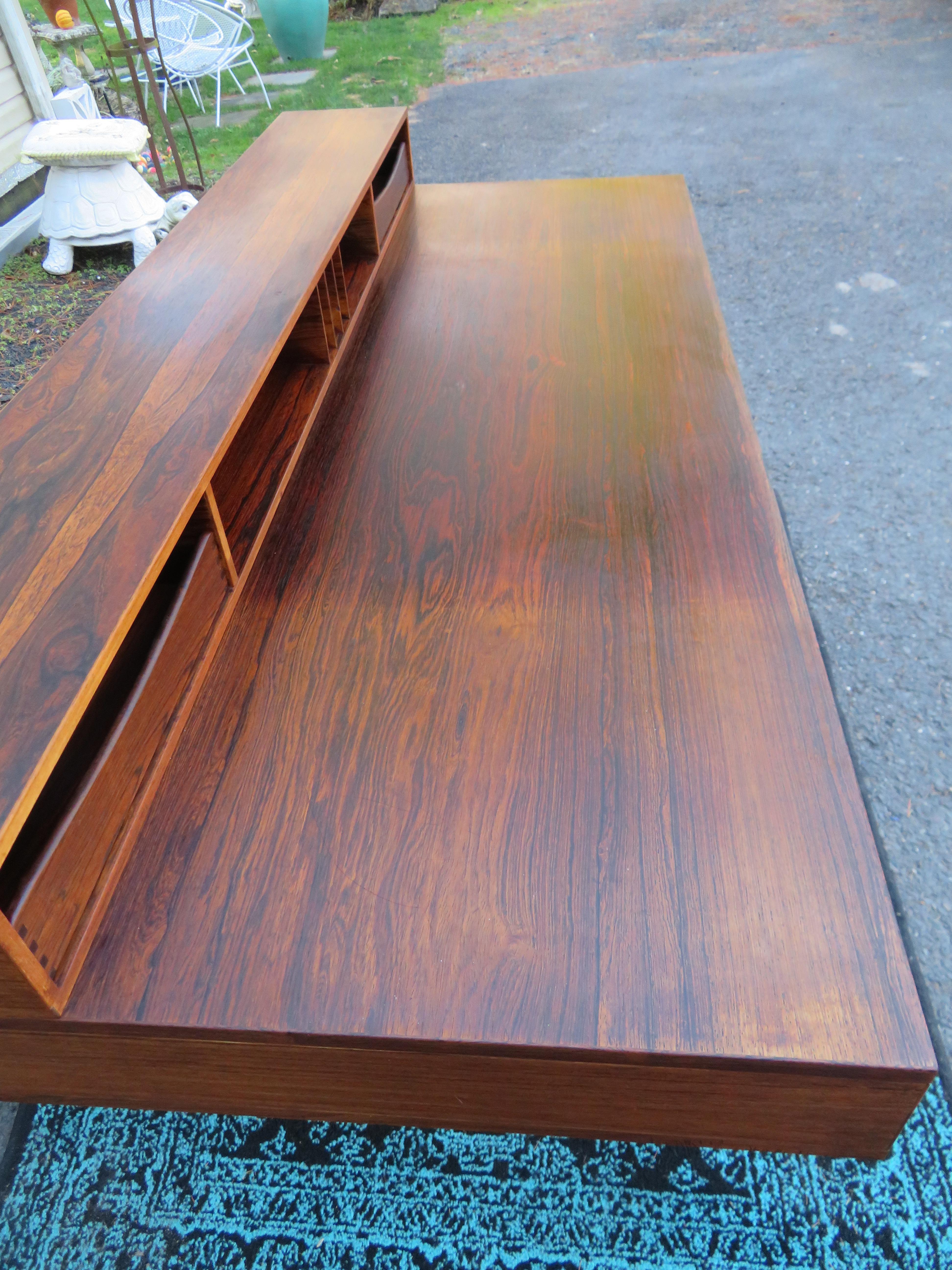 Scandinavian Modern Fabulous Rosewood Flip-Top Desk by Peter Lovig Nielsen Mid-Century Modern For Sale