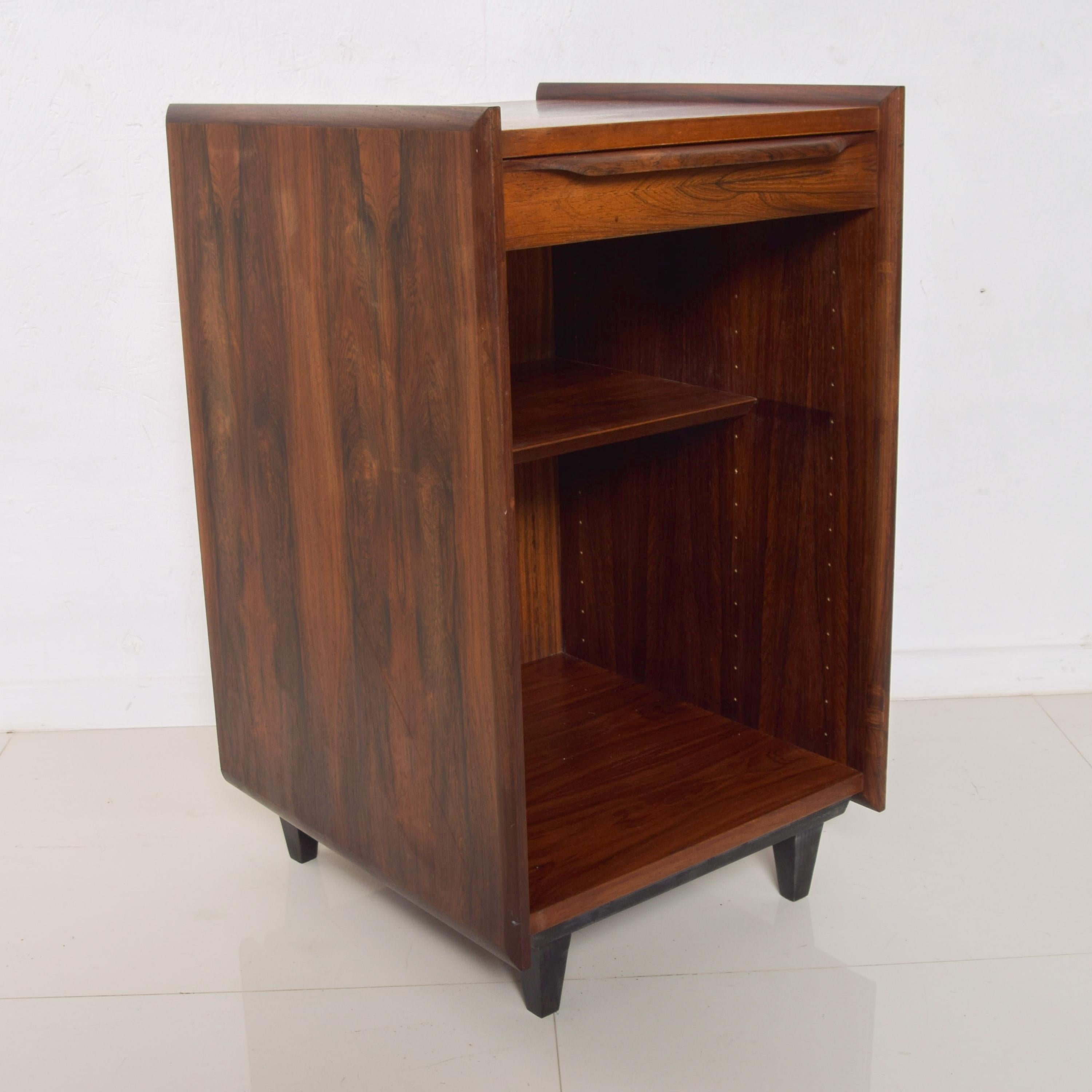 Fabulous Rosewood Side Table Cubby Cabinet Scandinavian Modern Pega by Juul 1960 5