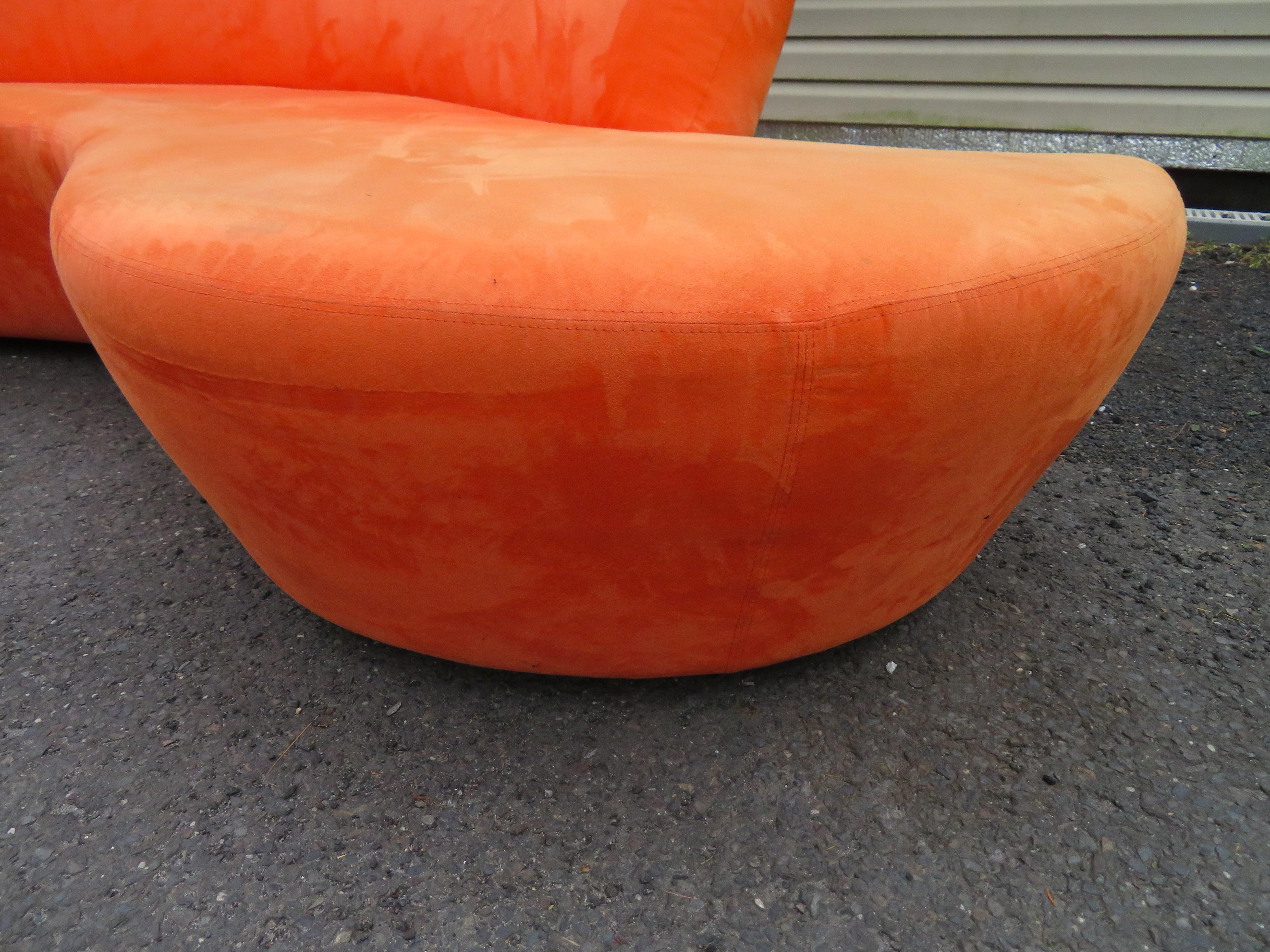 Upholstery Fabulous Sculptural Modern Vladimir Kagan Bilbao Sofa Mid-Century For Sale