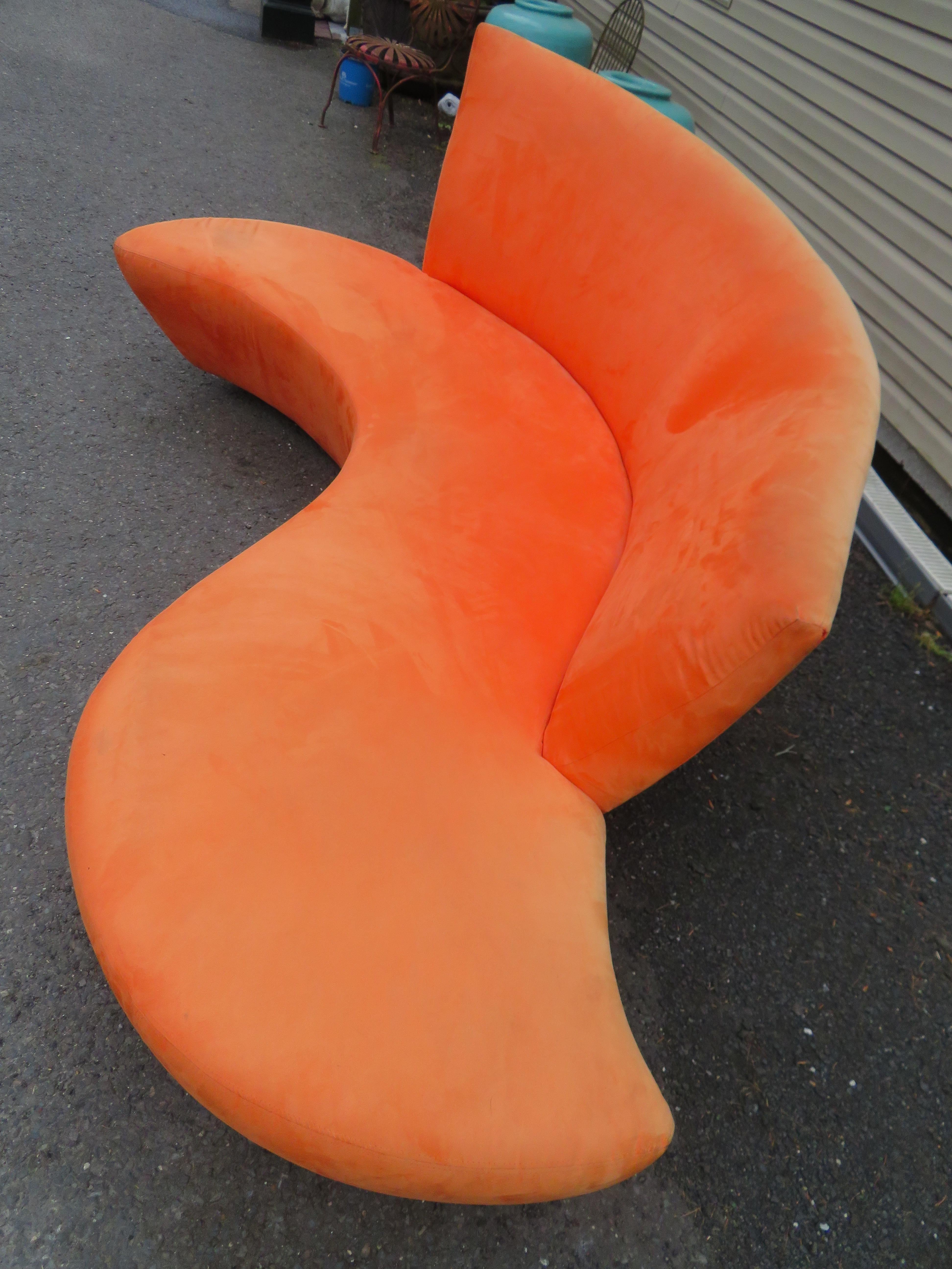 Fabulous Sculptural Modern Vladimir Kagan Bilbao Sofa Mid-Century For Sale 1