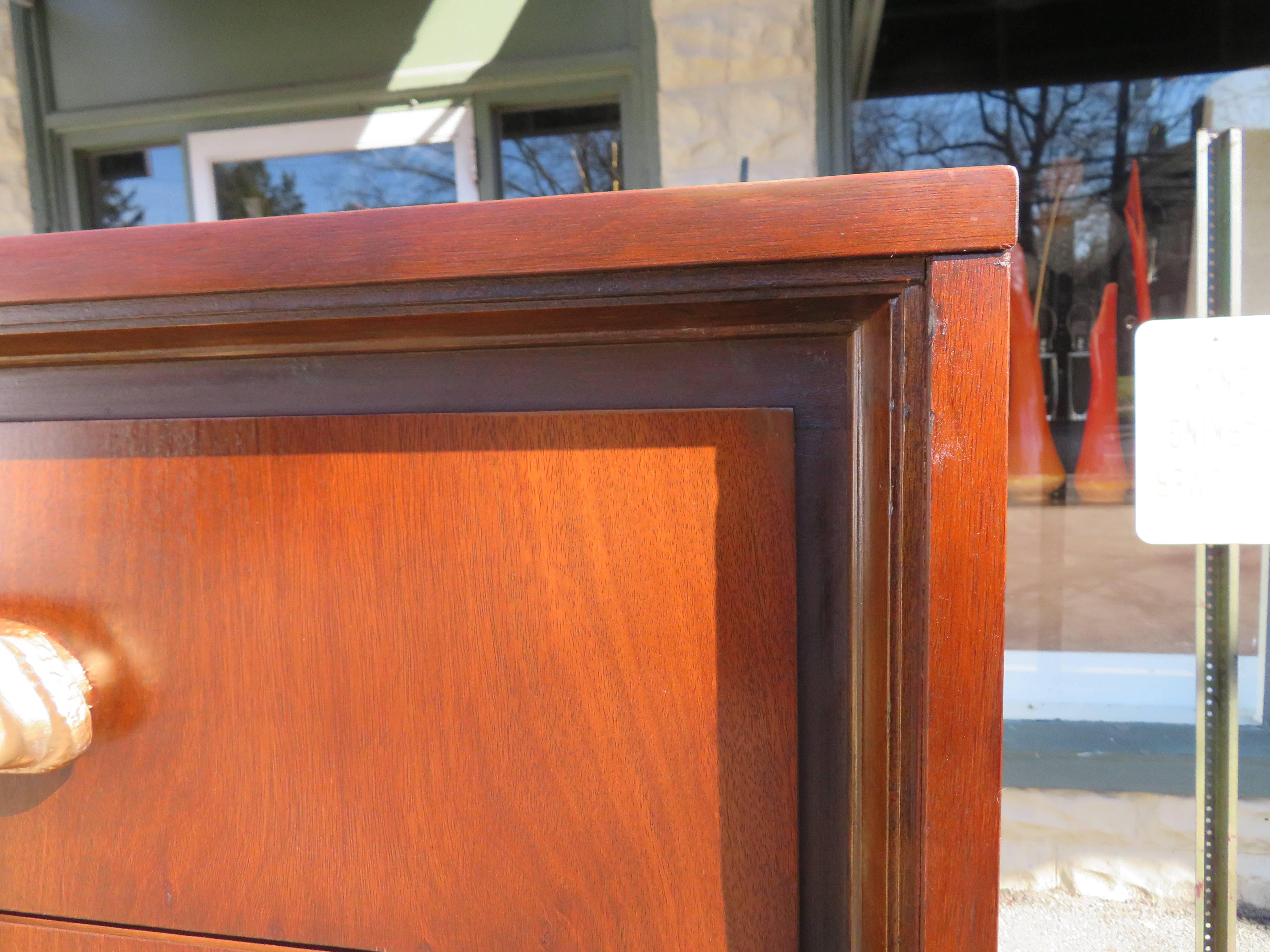 Mid-20th Century Fabulous Sculptural Tall Chest Dresser by Pulaski / Witco Oceanic Style For Sale