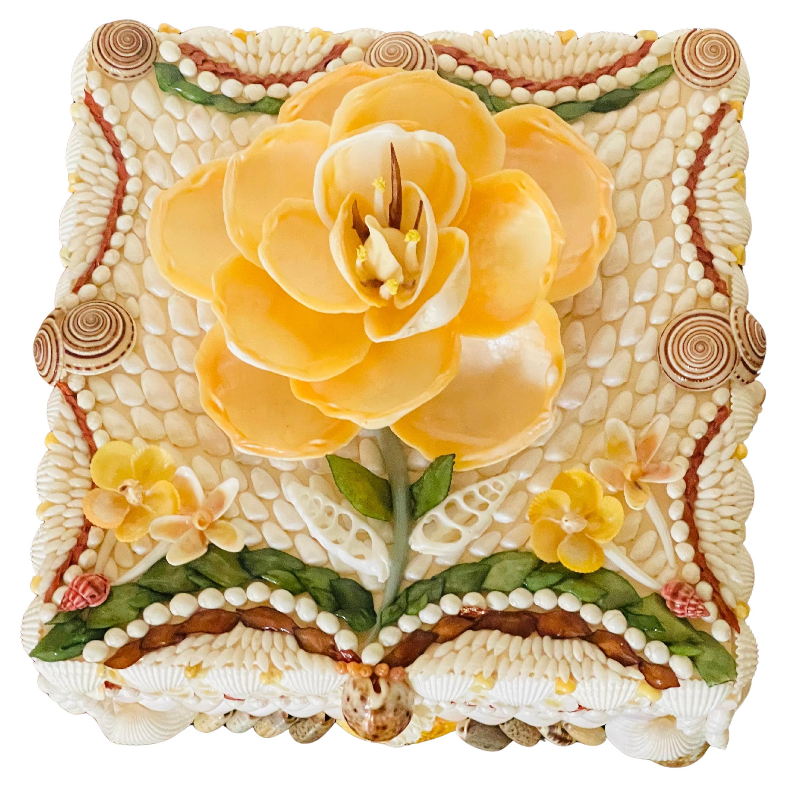 Fabulous Sailors Valentines Sea Shell Treasure Box