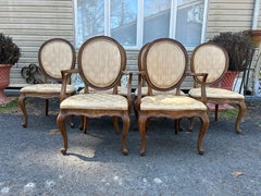 Fabulous Set 6 Balloon Back Cabriole Leg Dining Chairs Queen Anne style