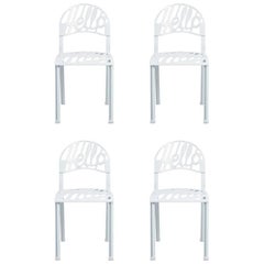 Fabulous Set of Four 1970s Pop Art “Hello There” Chairs, Jeremy Peters, Artifort