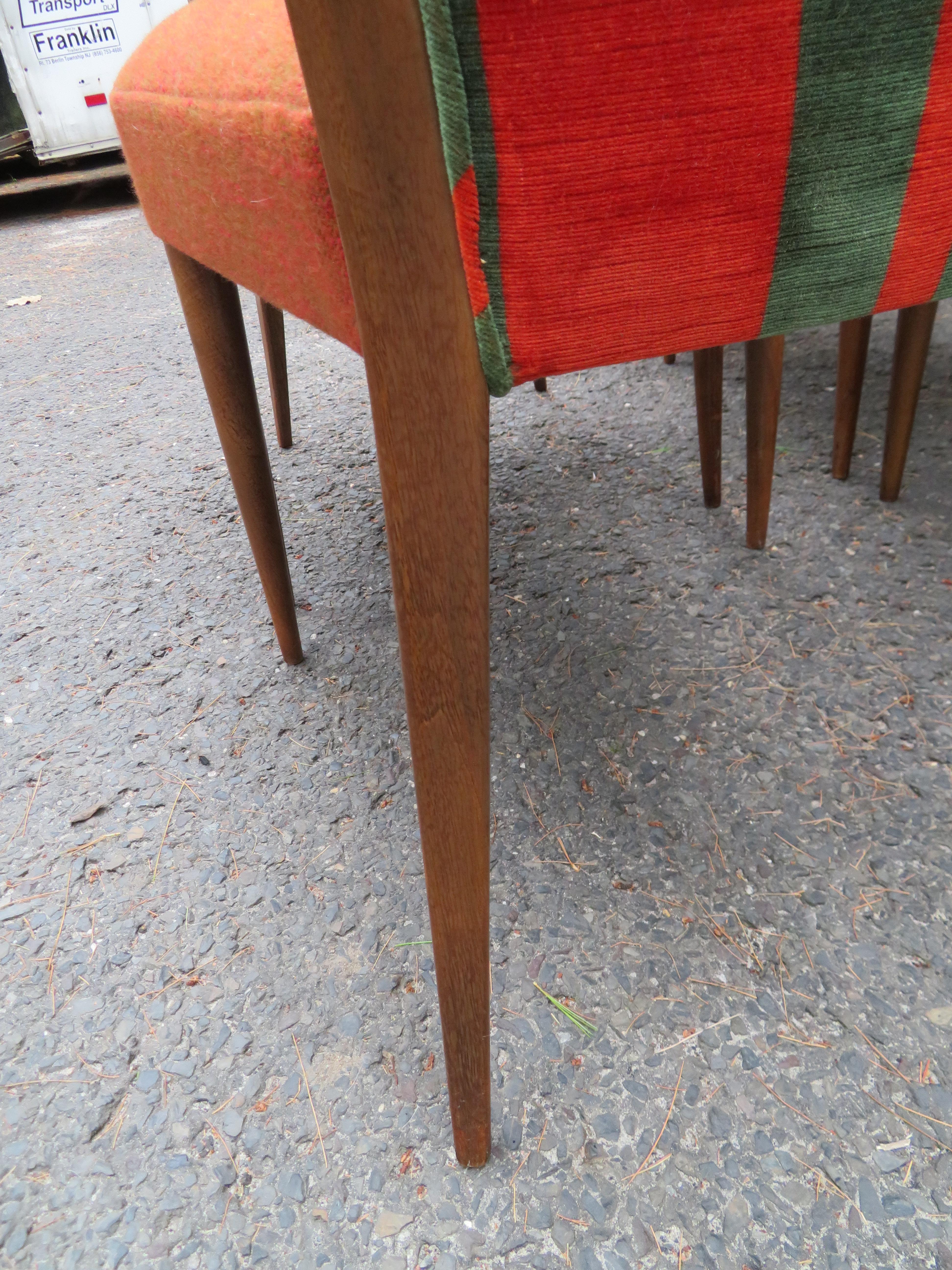 Fabulous Set of Six Italian Melchiorre Bega Dining Chairs Mid-Century Modern For Sale 3