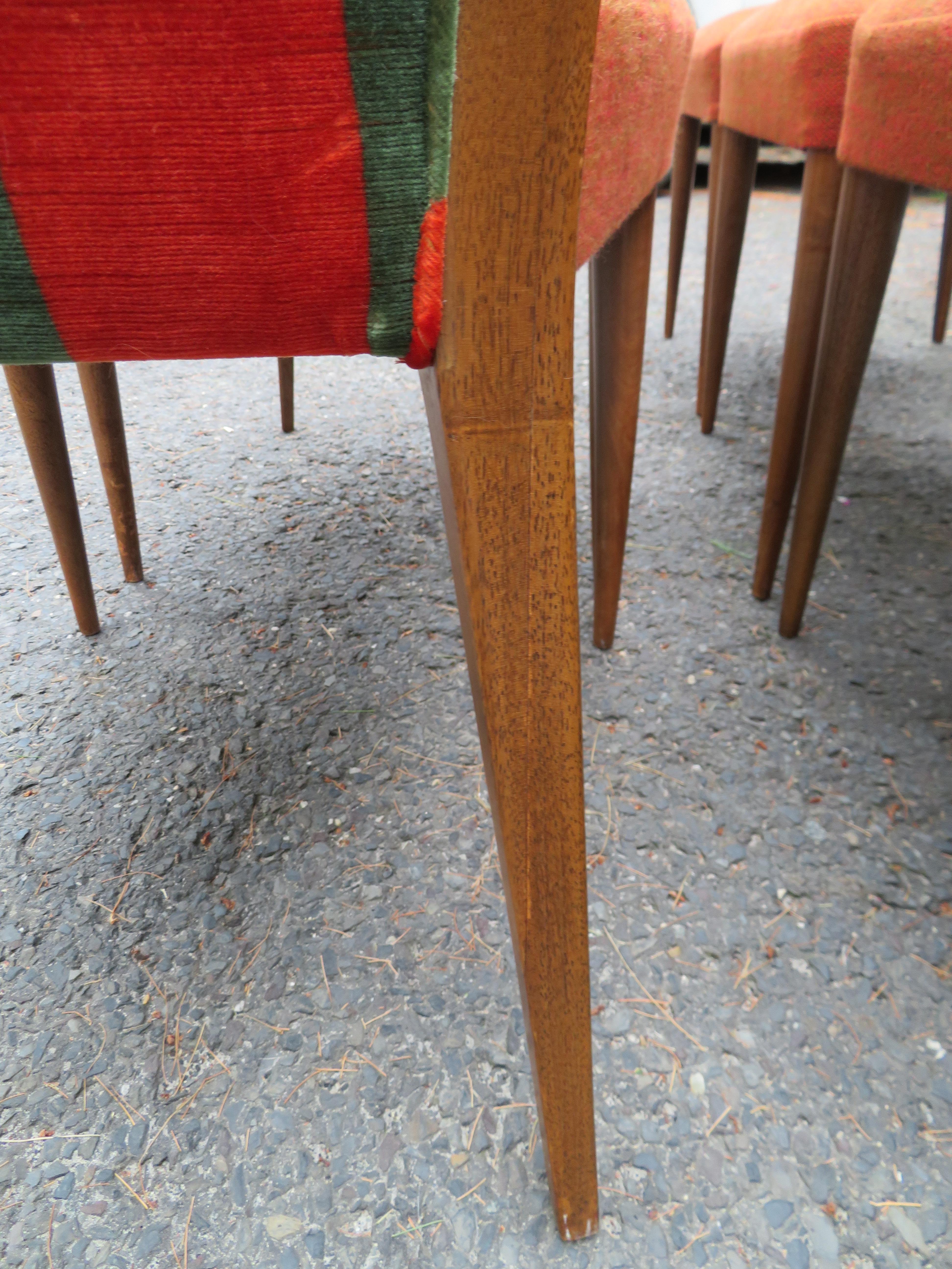 Fabulous Set of Six Italian Melchiorre Bega Dining Chairs Mid-Century Modern For Sale 4