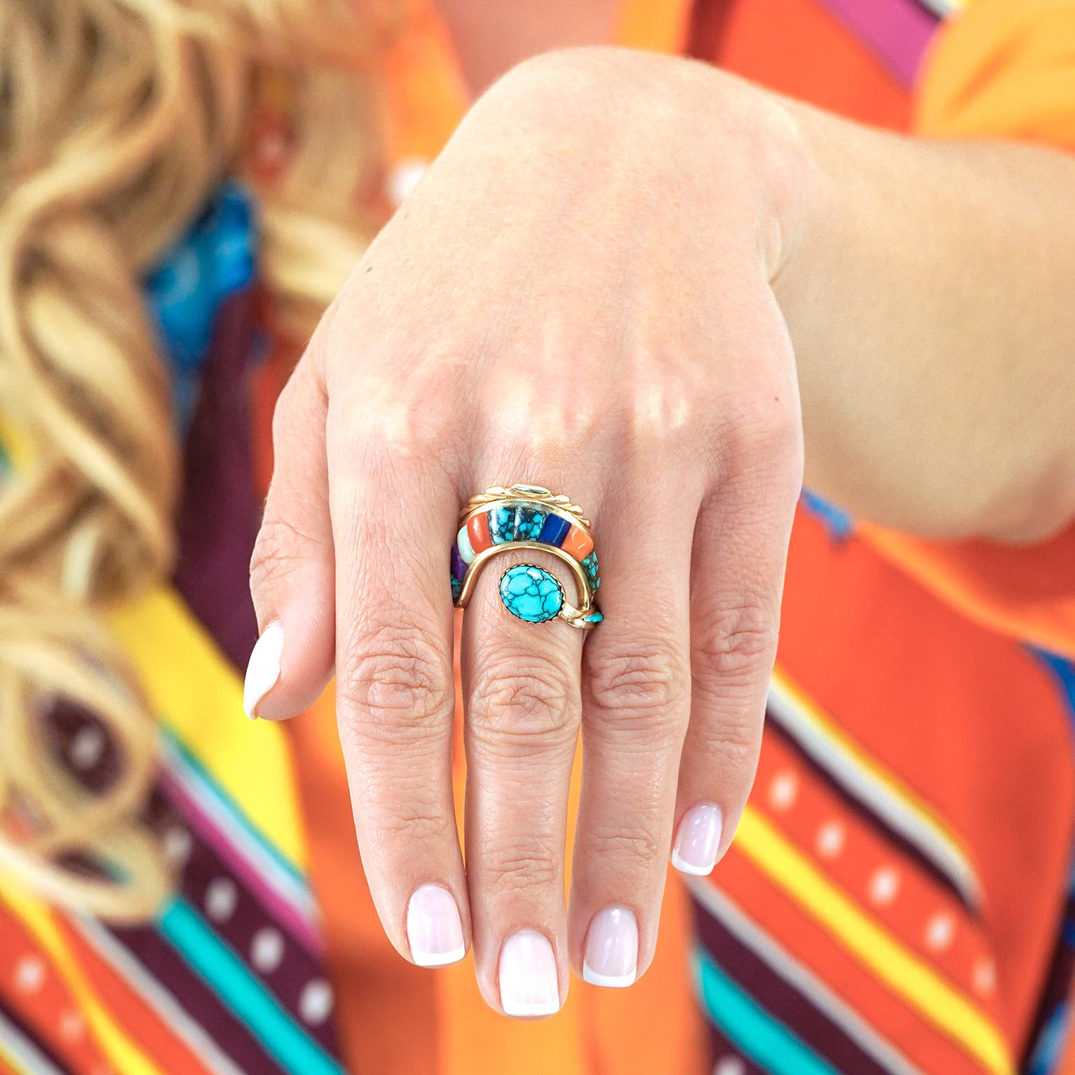 Fabulous Seventies Hopi Ring For Sale 3