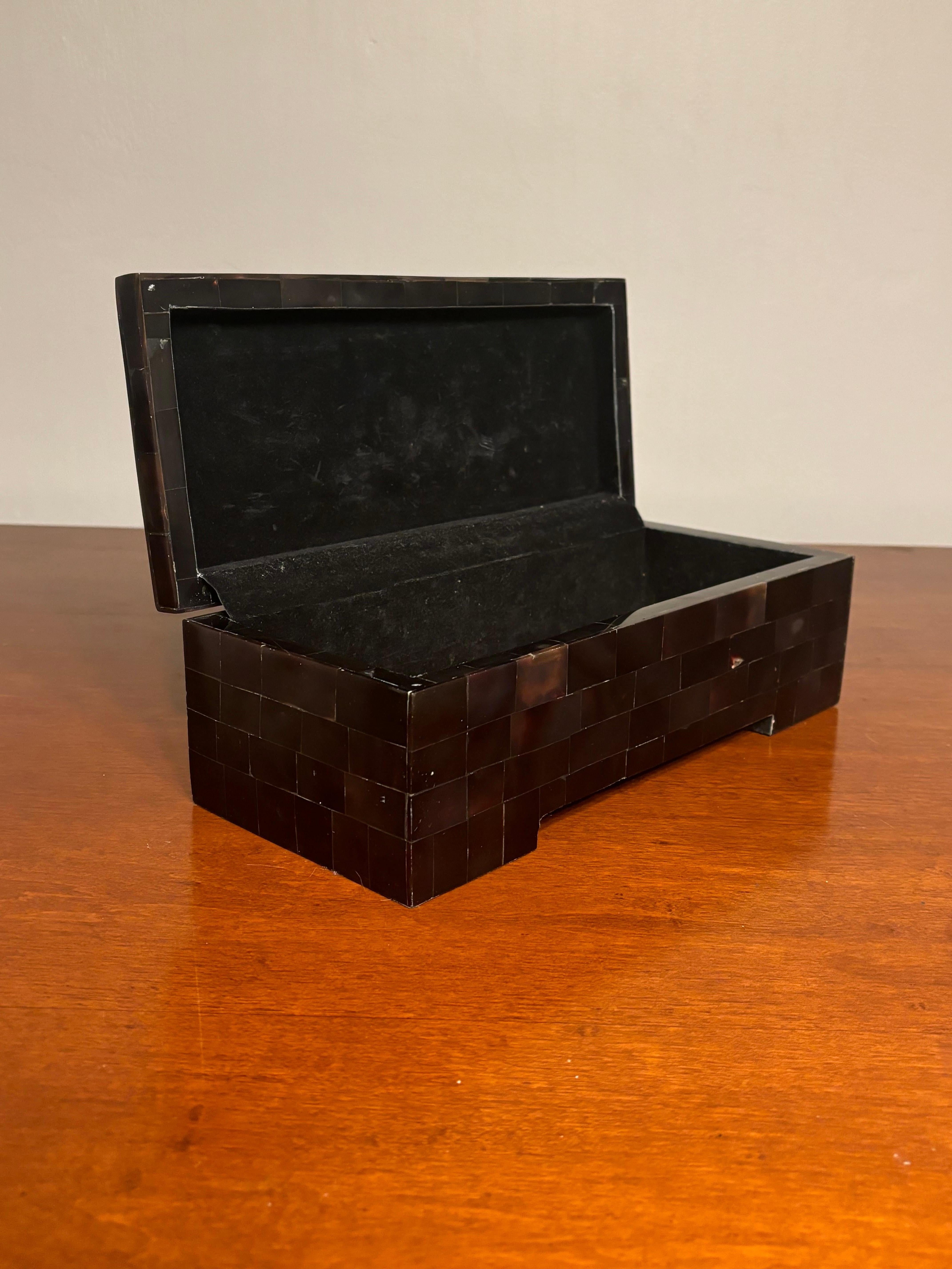 Fabulosa caja de cuerno teselado Desconocido en venta