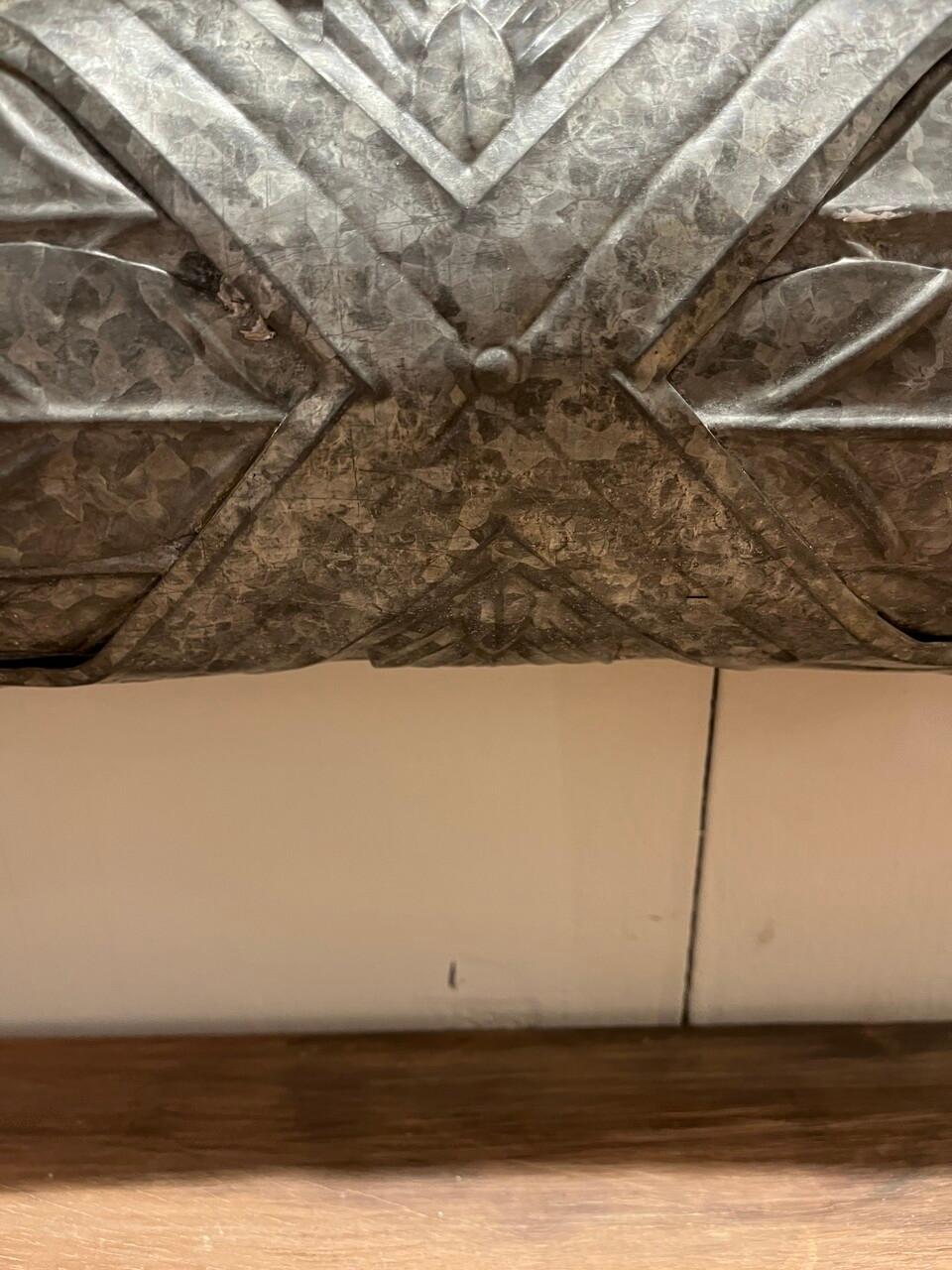 Behold the stunning Textured Zinc Palm Motif Mirror! Its intricate design captivates with a fusion of modern flair and natural inspiration. Crafted with meticulous detail, this mirror brings a touch of tropical elegance to any space. A statement