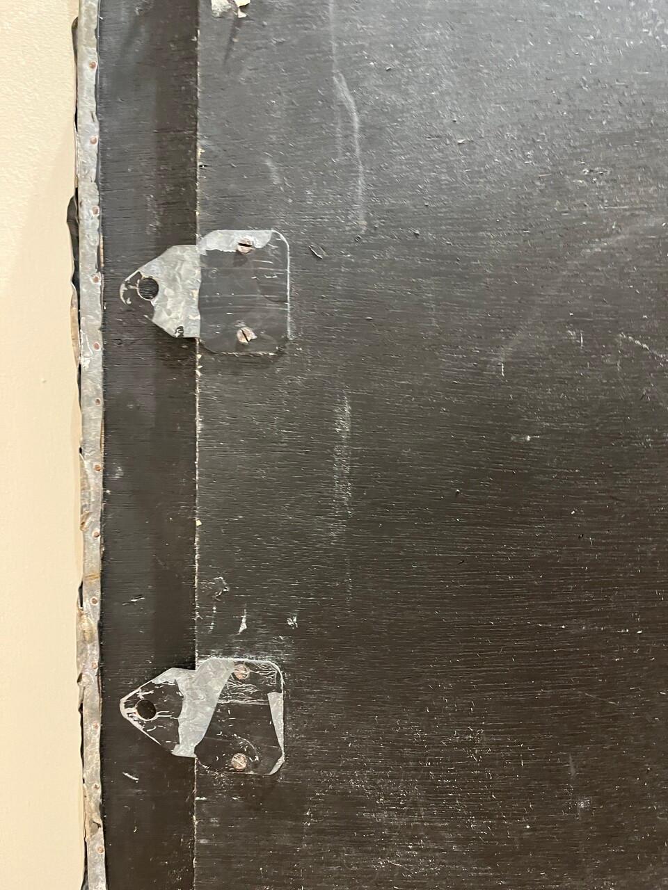 20th Century Fabulous Textured Zinc Palm Motif Mirror For Sale