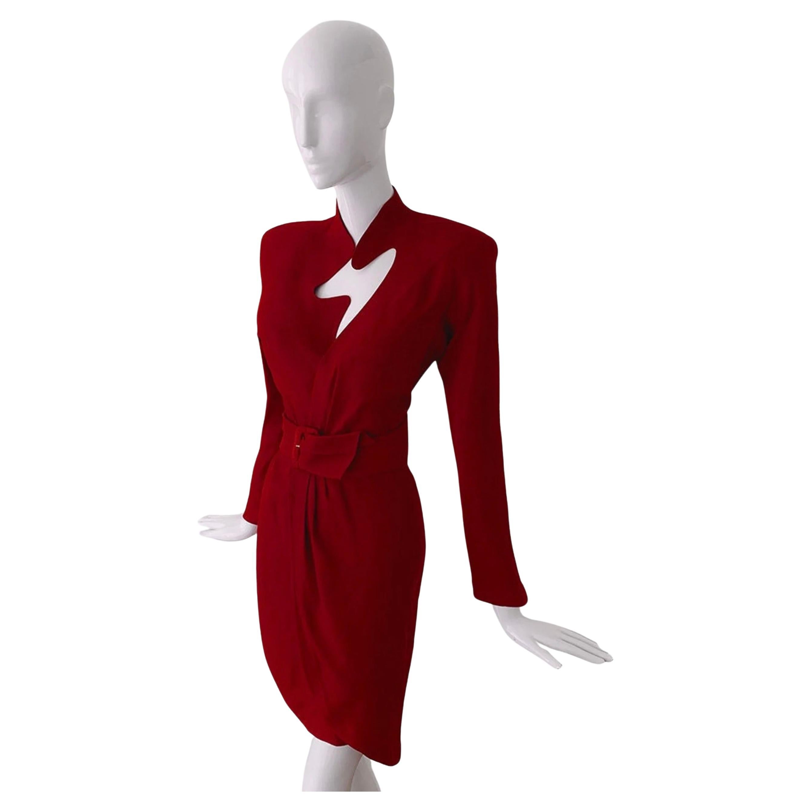 Thierry Mugler Architectural Cocktail Dress For Sale at 1stDibs