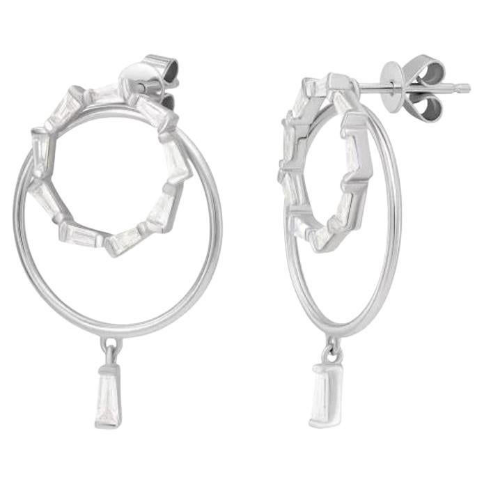 Fabelhafte Transformer-Diamant-Ohrringe aus weißem 18 Karat Gold für ihr im Angebot