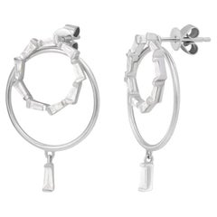 Fabuleuses boucles d'oreilles Transformer en or 18 carats avec diamants blancs pour elle