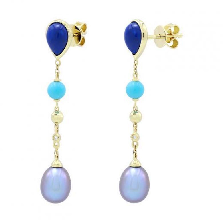 Earrings Yellow  Gold 14 K 
Diamond 2-RND 57-0,1-4/7
Turquoise 2-0,76 ct
Mother of Pearl d 8,0-9,0 2-5,62 ct
Lapis Lazuli 2-1,7 ct 

Weight 3.22 grams


With a heritage of ancient fine Swiss jewelry traditions, NATKINA is a Geneva based jewellery