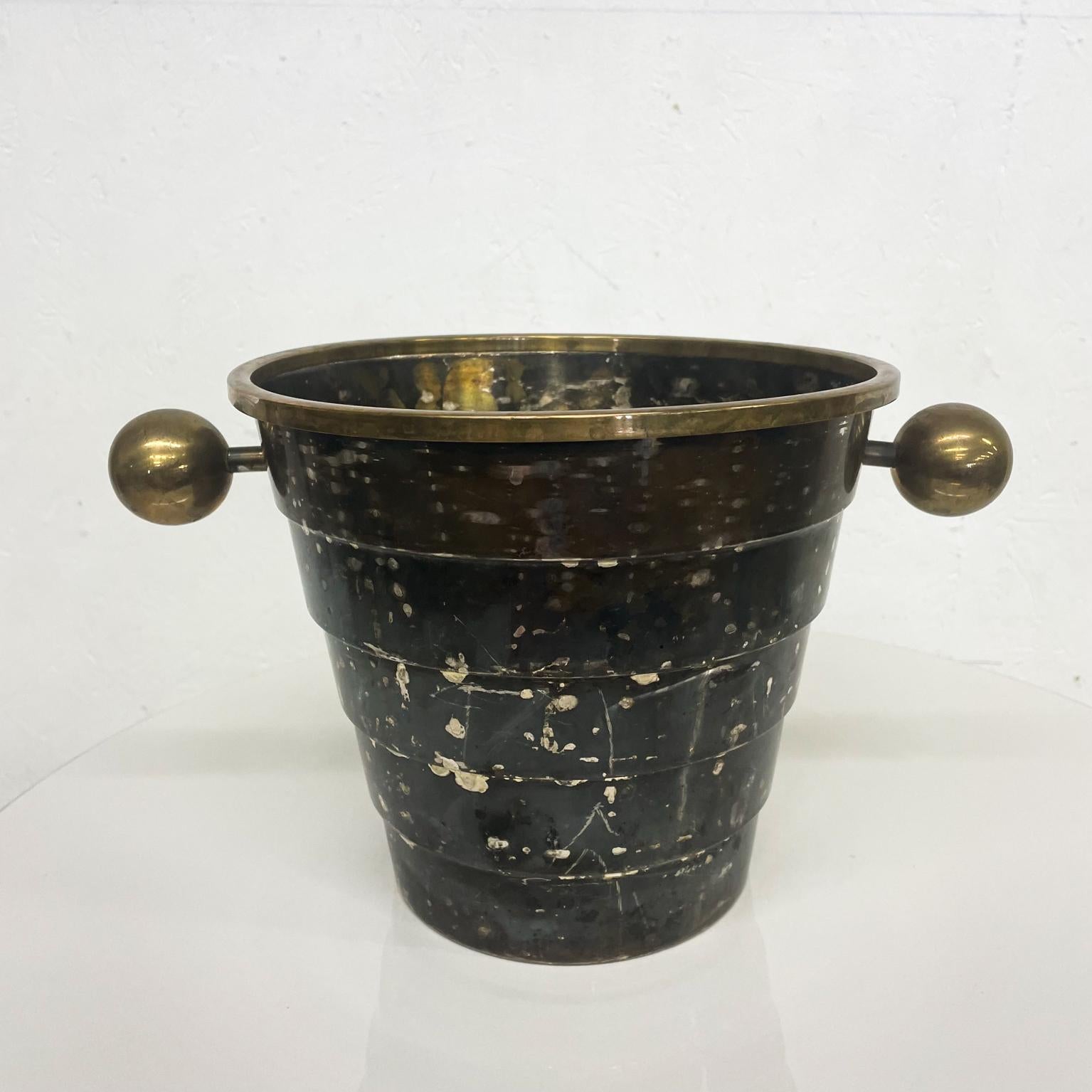 Late 20th Century  Fabulous Vintage Champagne Ice Bucket Silver Brass Larry Laslo for Towle Italy